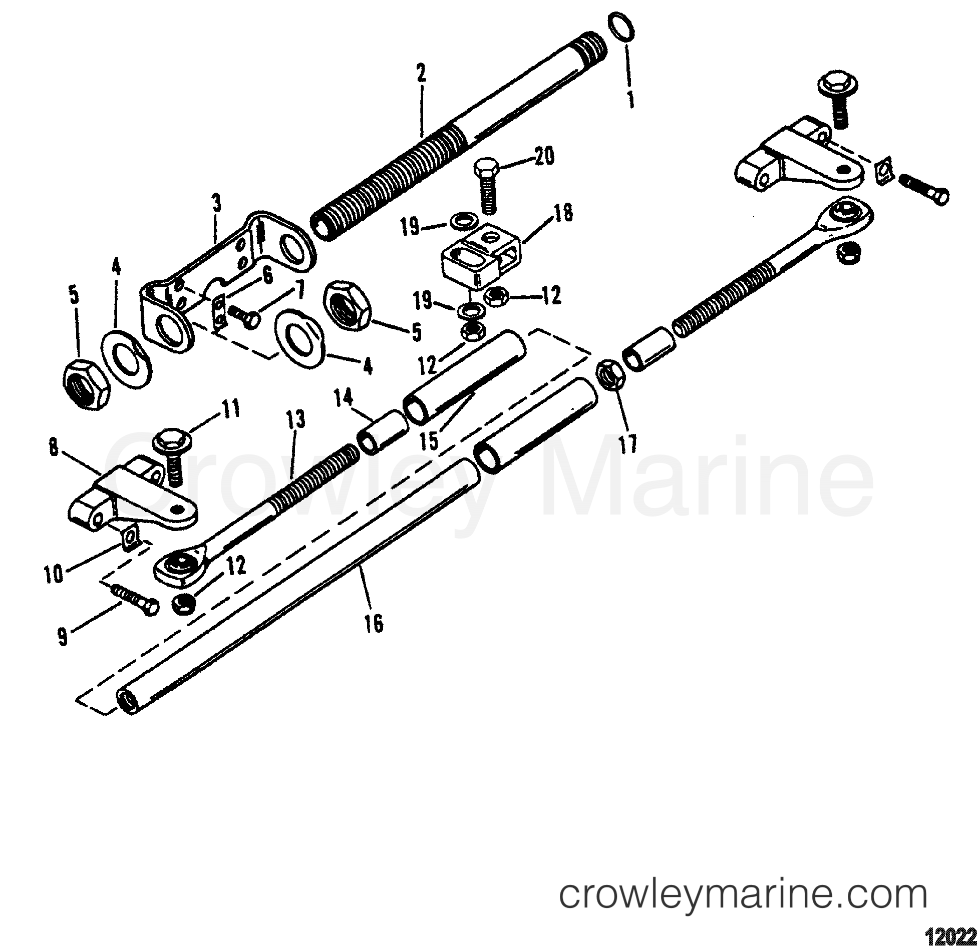 1993 Outboard 200 [XL] - 7200422BD - DUAL ENGINE EXTENSION KIT