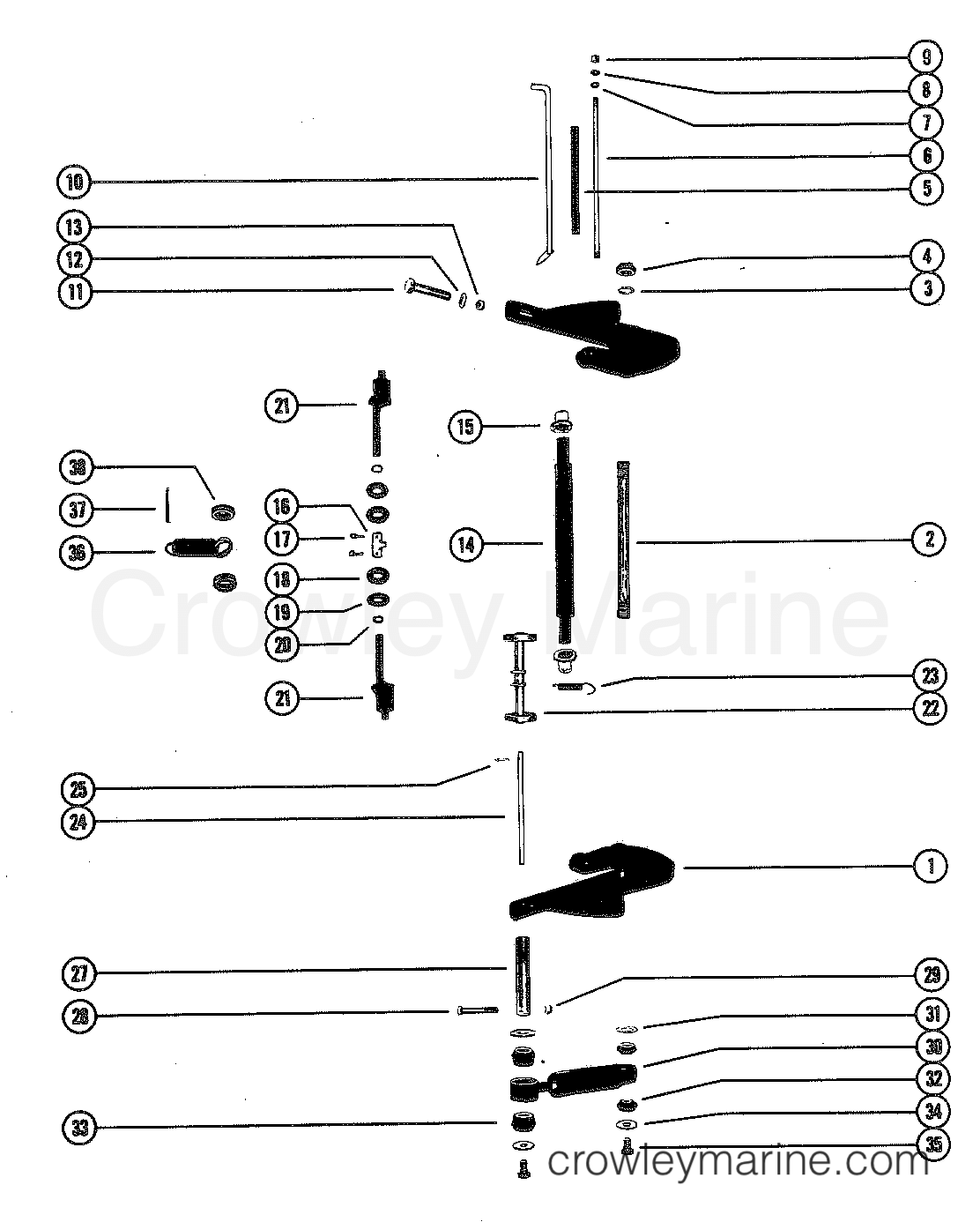 1980 Outboard 90 [EL] - 7090520 - TRANSOM BRACKET