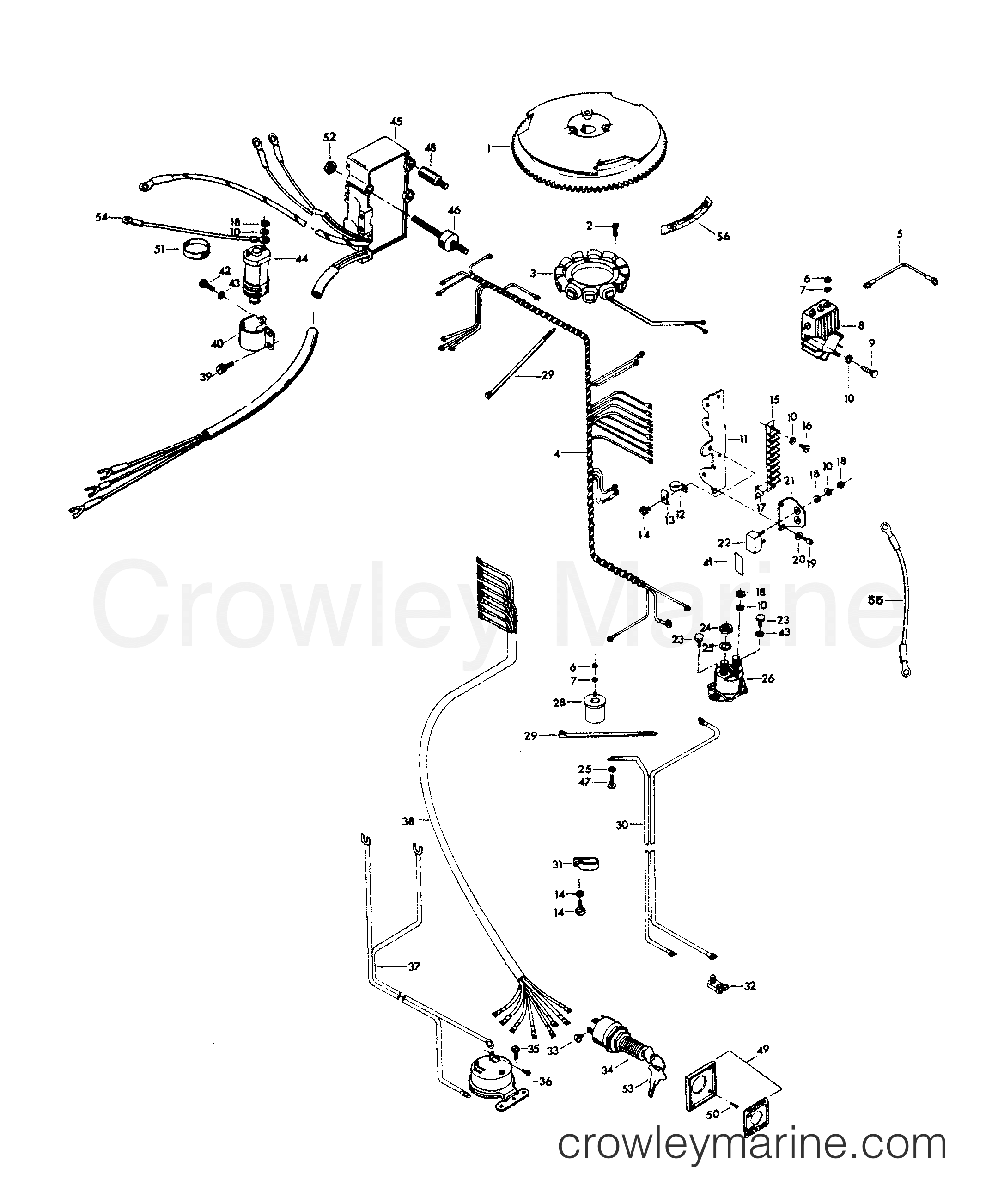 1981 Outboard 100 - 1008B1B - ELECTRICAL COMPONENTS