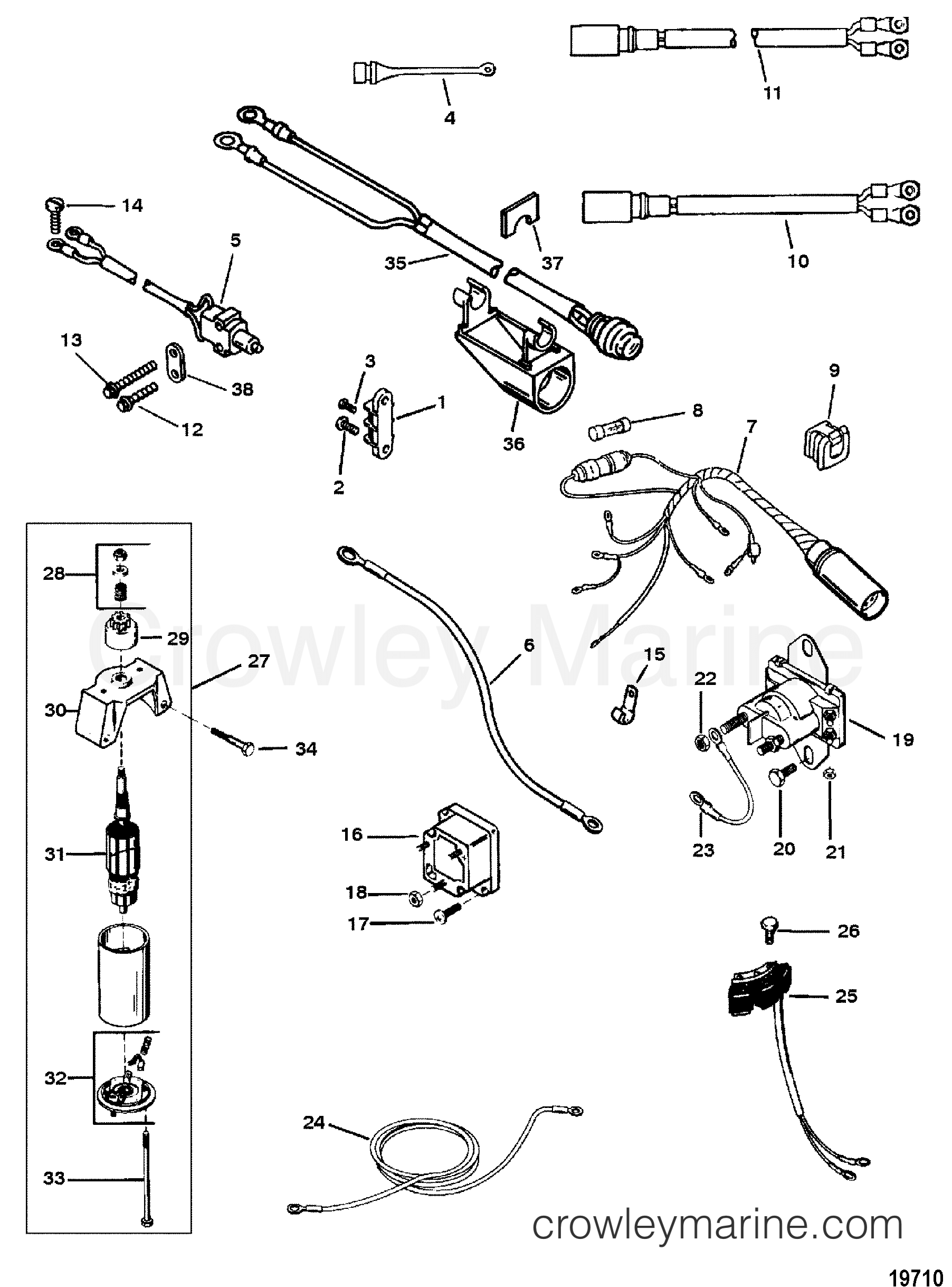 1998 Outboard 9.9 [ELRC] - 7010312GD - ELECTRICAL COMPONENTS