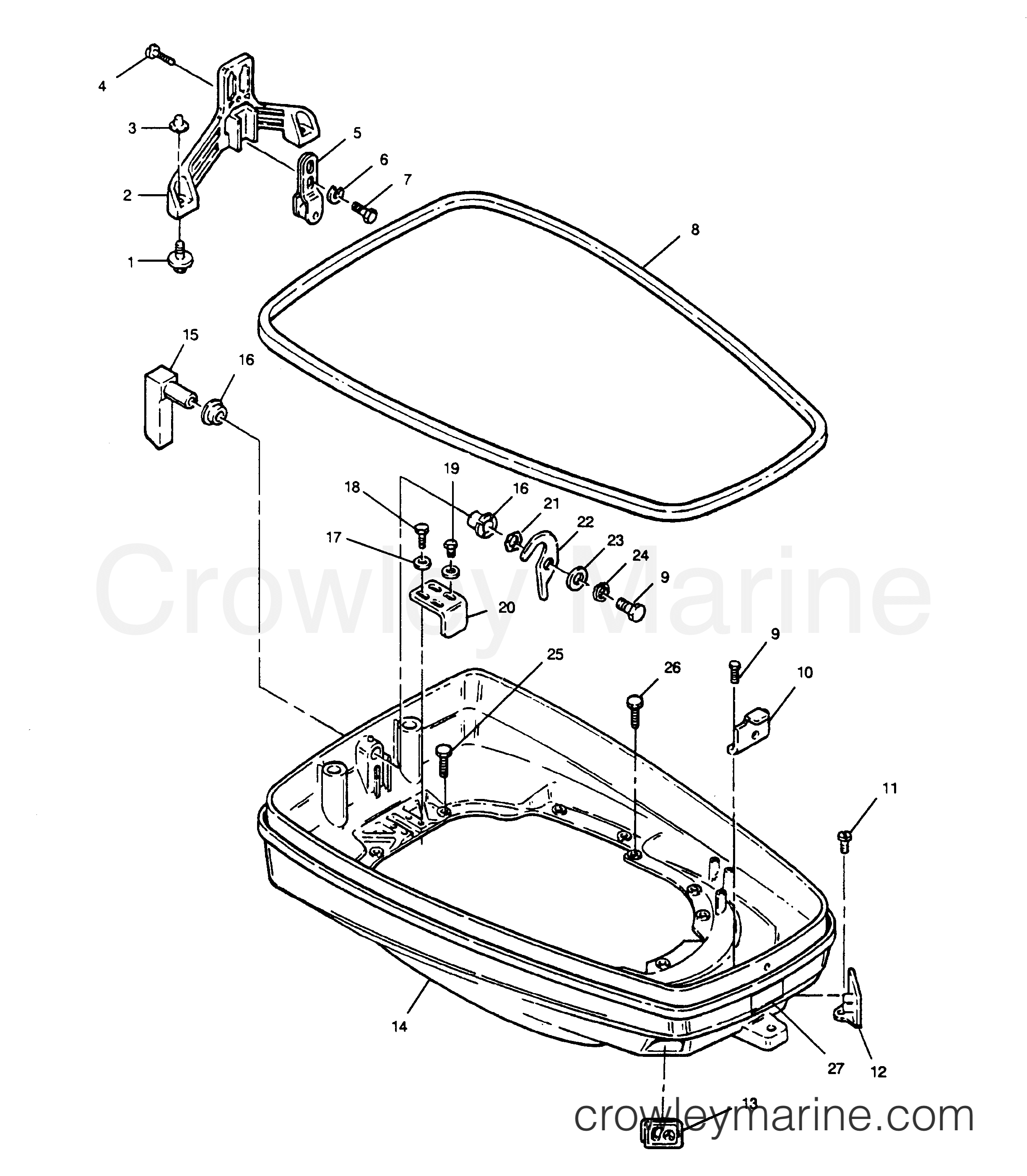 1990 Outboard 90 - 906A90B [Force] - SUPPORT PLATE