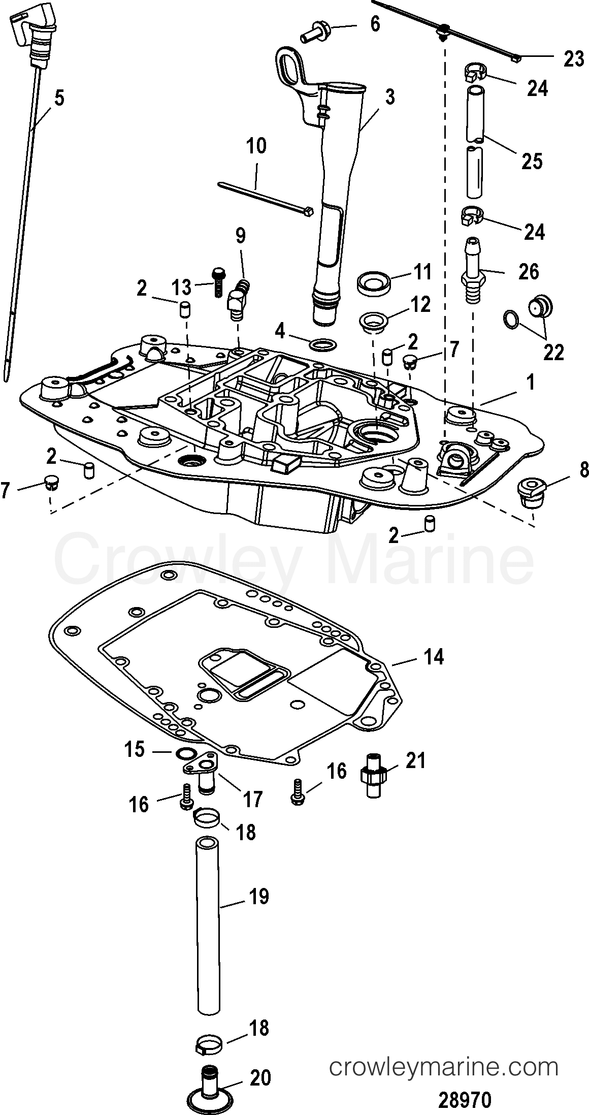 Serial Range Outboard 30 EFI (3 CYL.)(4-STROKE) - 1C109093 & Up - ADAPTOR PLATE