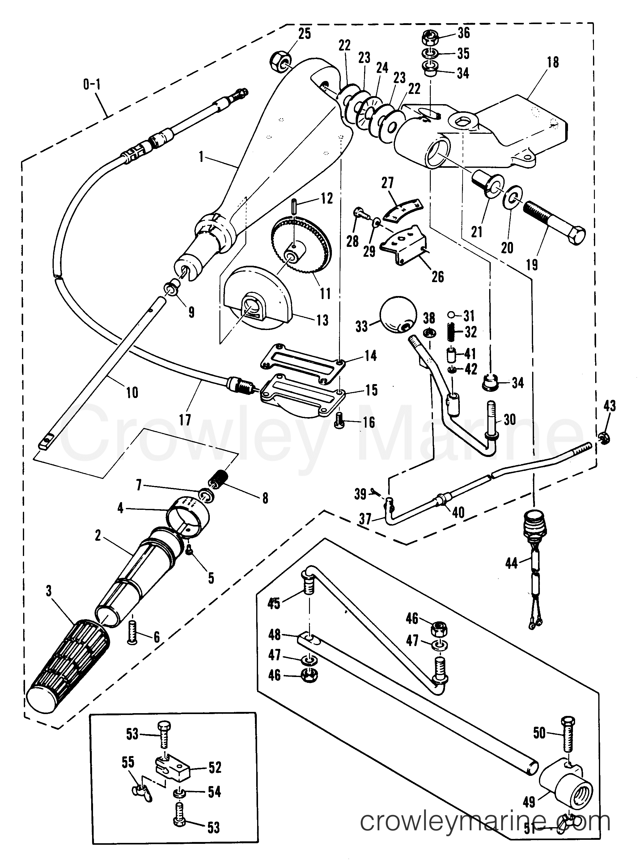1981 Outboard 48 [ML] - 7048321 - STEERING HANDLE