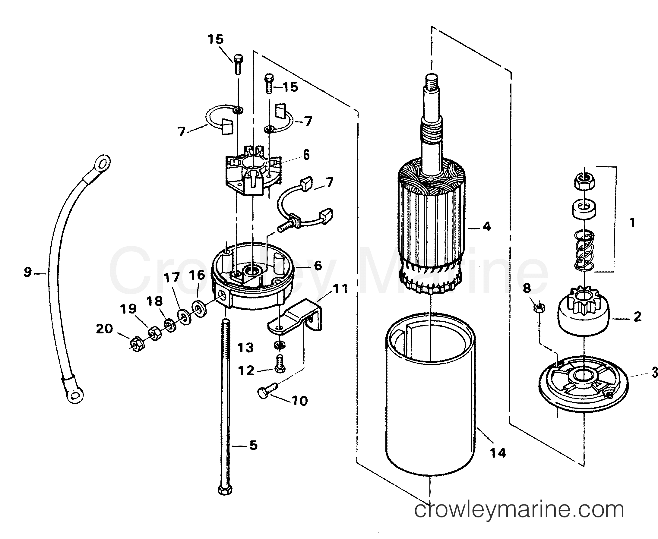 1985 Outboard 85 - 856X5L [Force] - STARTER