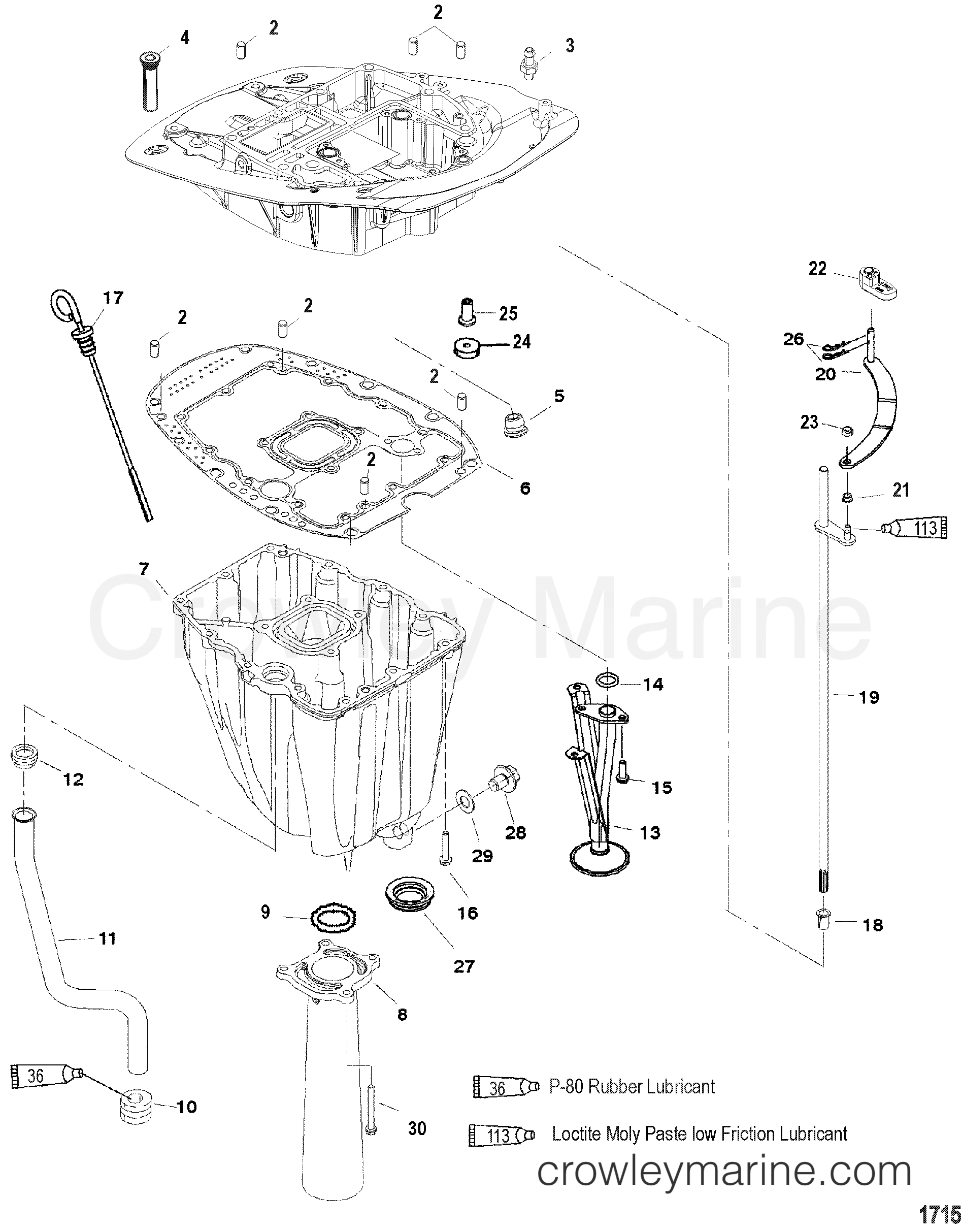 2002 Outboard 115EFI [EXLPT SW 4] - 7115F23LY - EXHAUST PLATE
