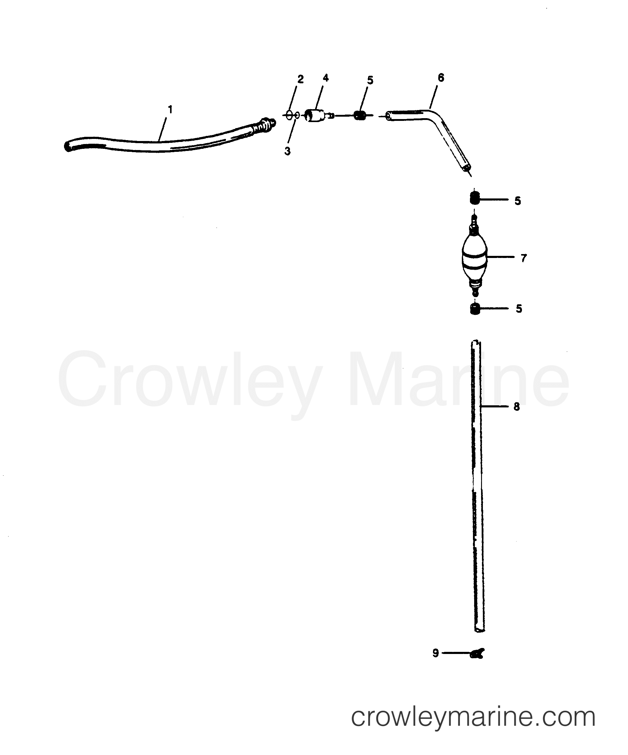 1989 Outboard 85 - 856A9H [Force] - FUEL LINE