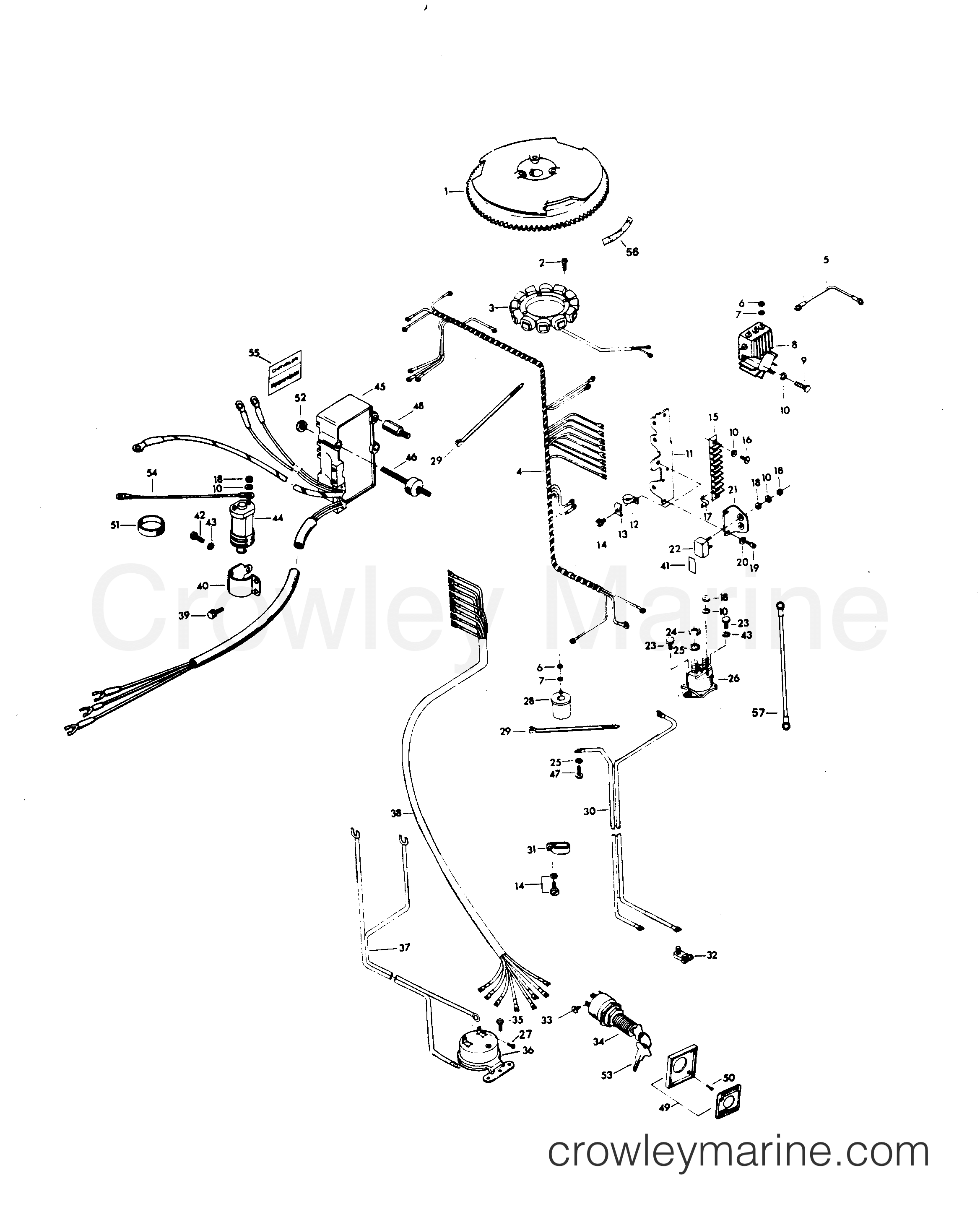 1979 Outboard 85 - H0859B79B - ELECTRICAL COMPONENTS