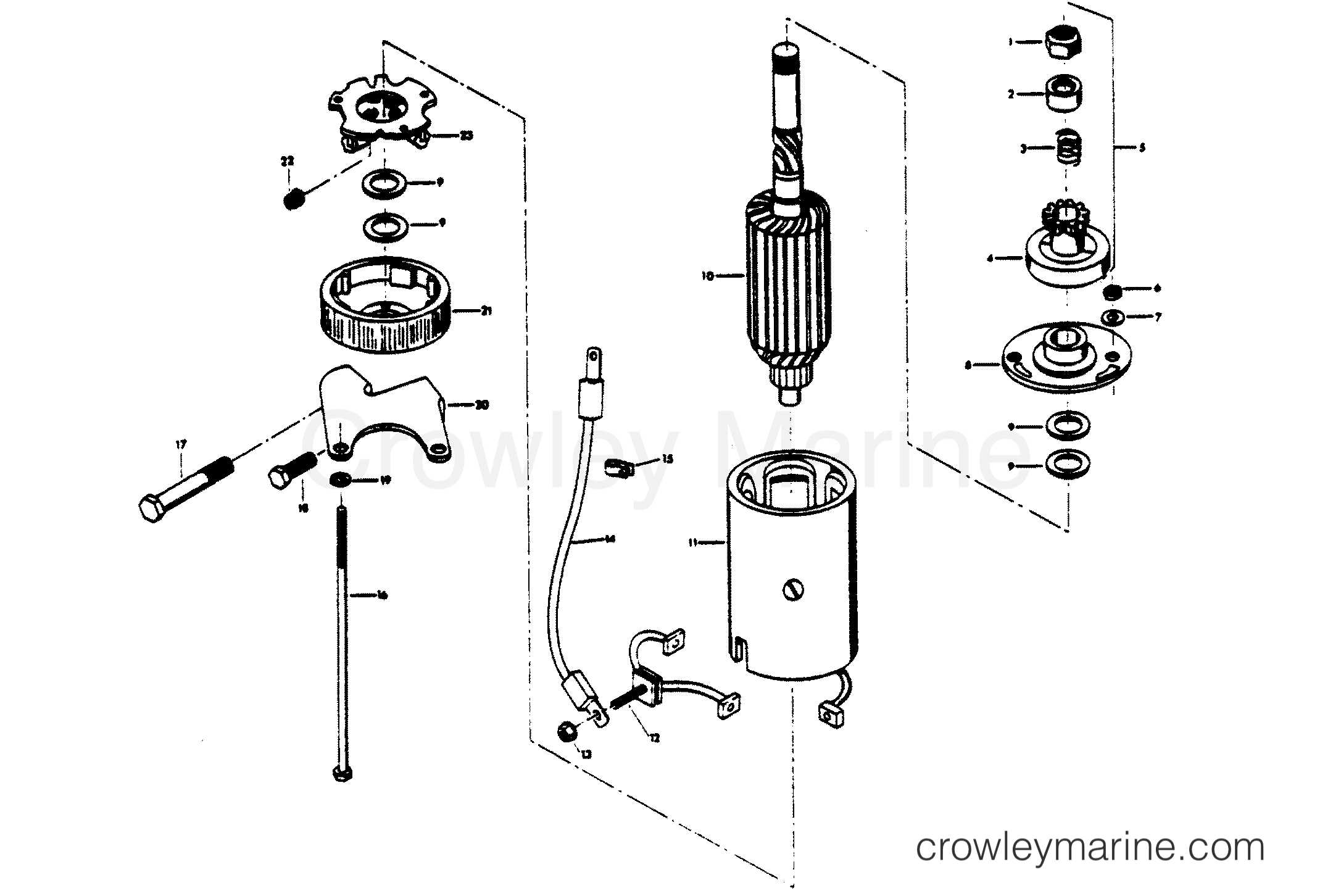 1976 Outboard 105 - 1055BB - STARTER