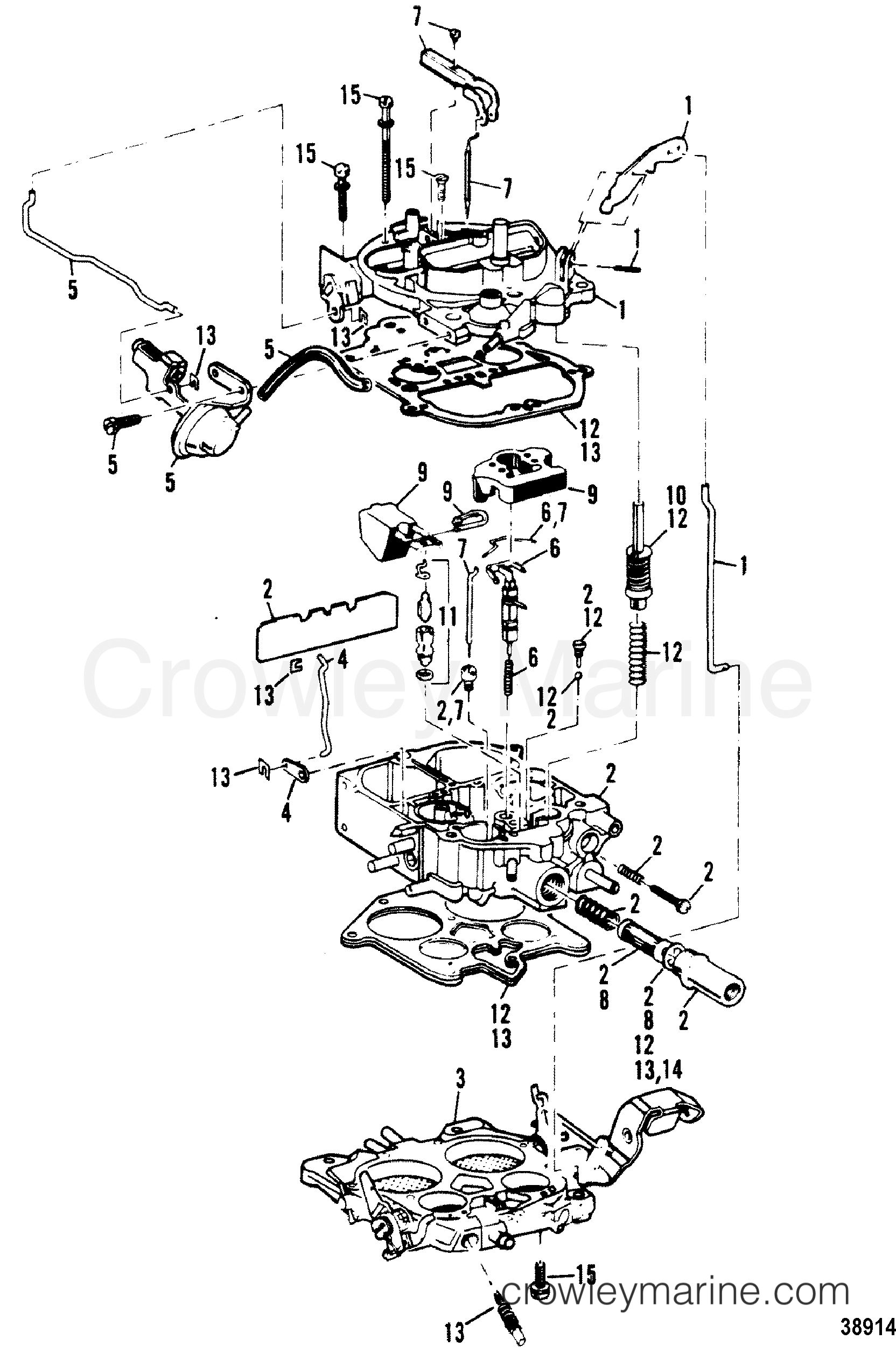 1981 Inboard Engine 340 - 3341901 - CARBURETOR