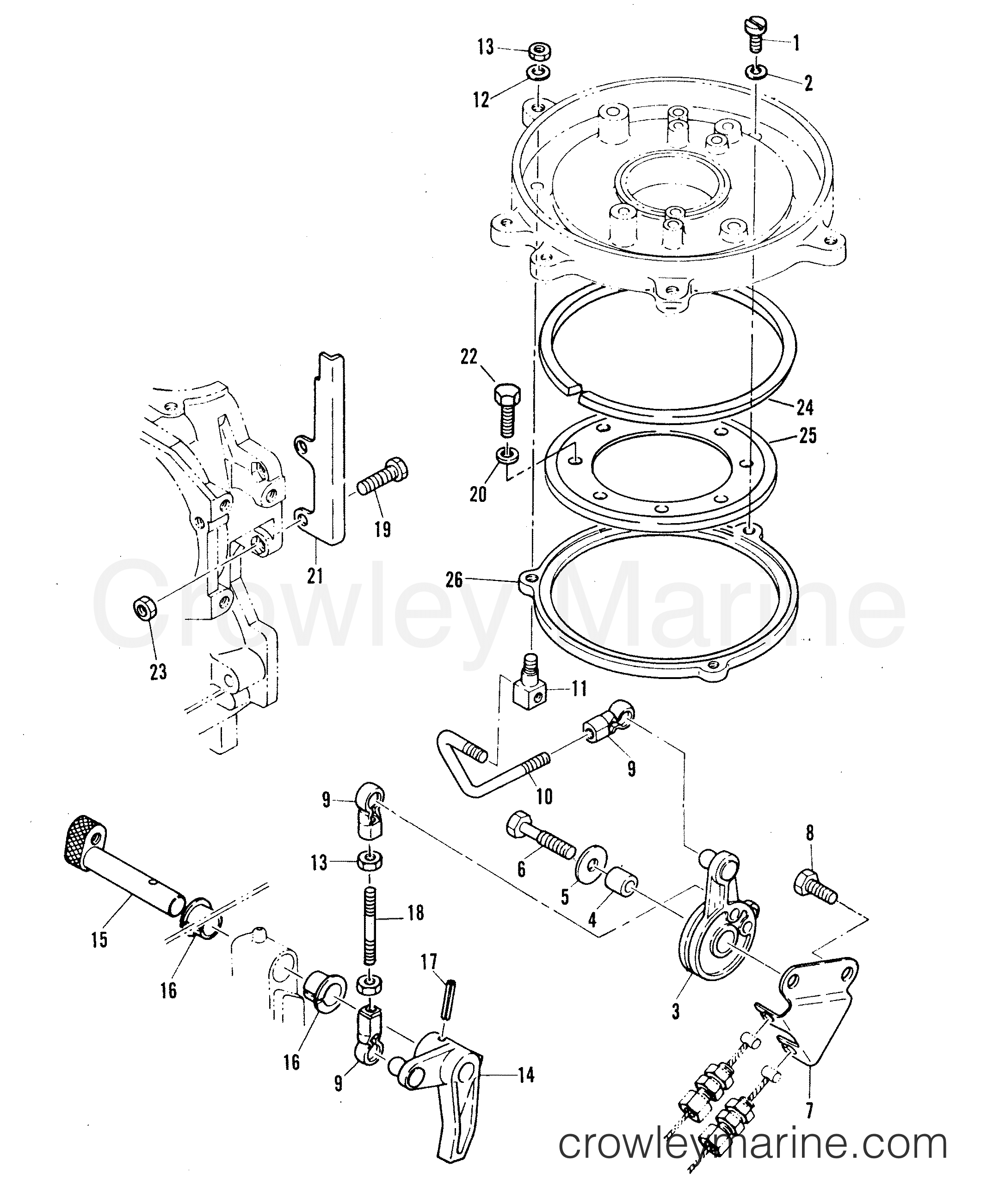 1980 Outboard 25 [EL] - 7025520 - THROTTLE CONTROL