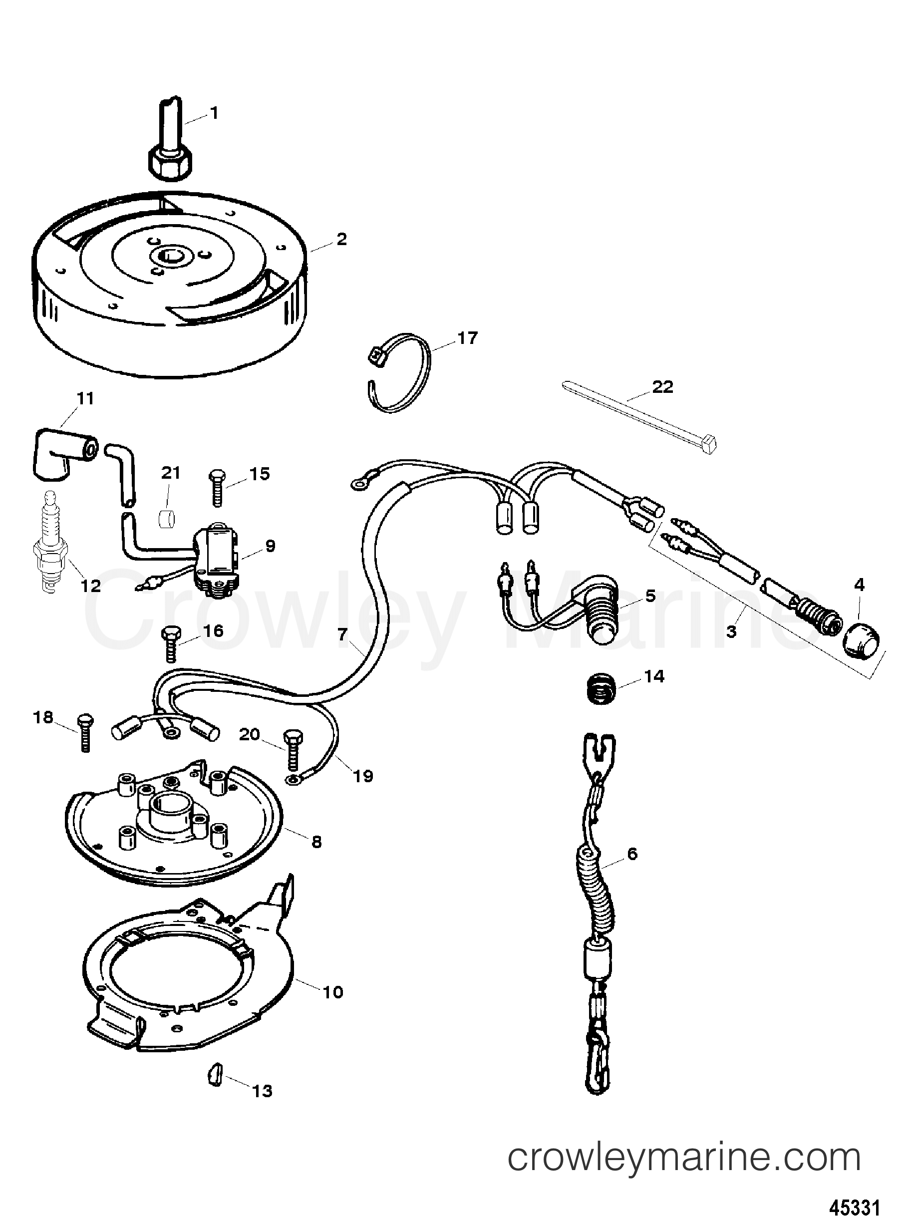 1996 Outboard 9.9 - H009201SS [MH] - IGNITION SYSTEM