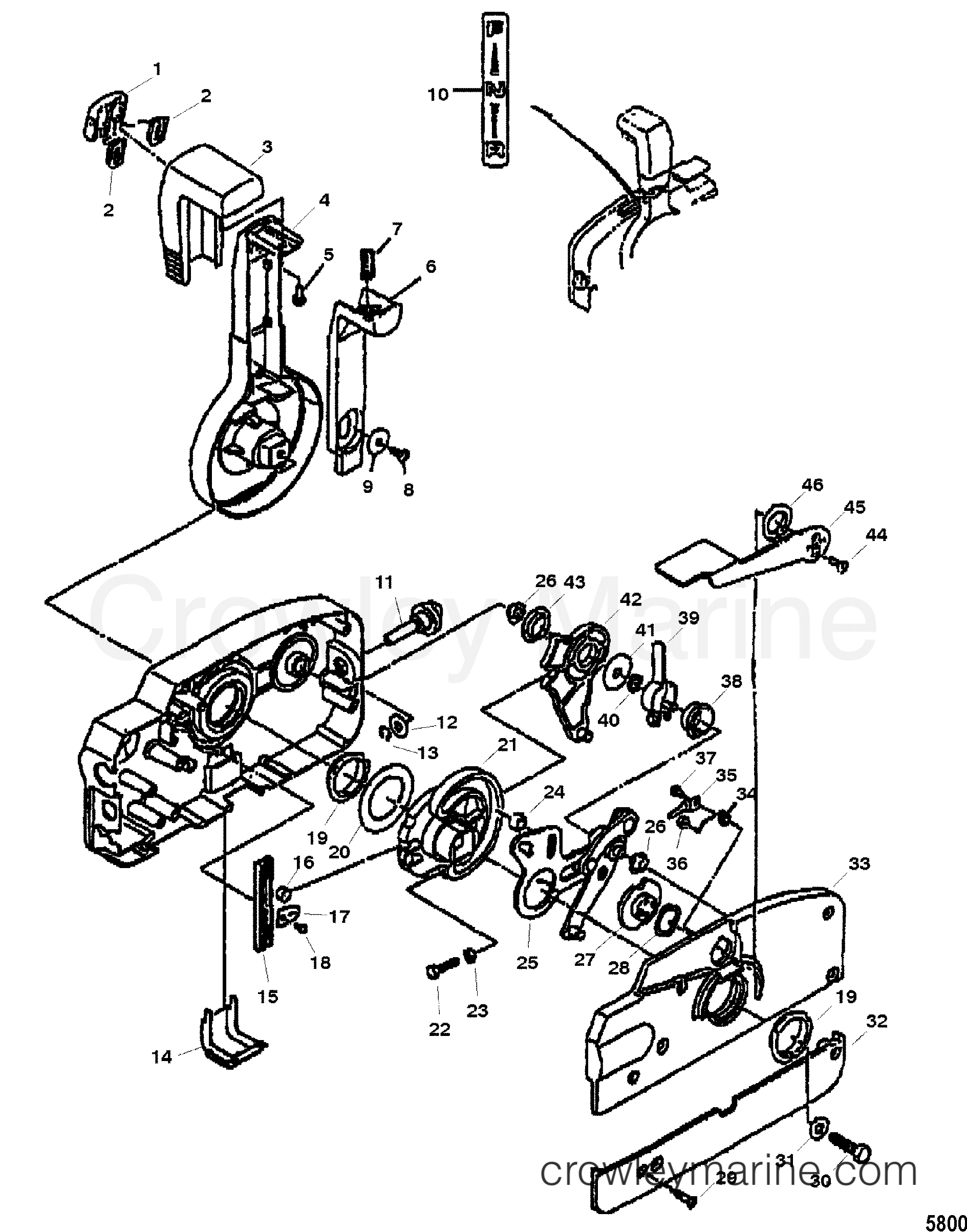 REMOTE CONTROL COMPONENTS Serial Range Mariner Outboard 40 LIGHTNING