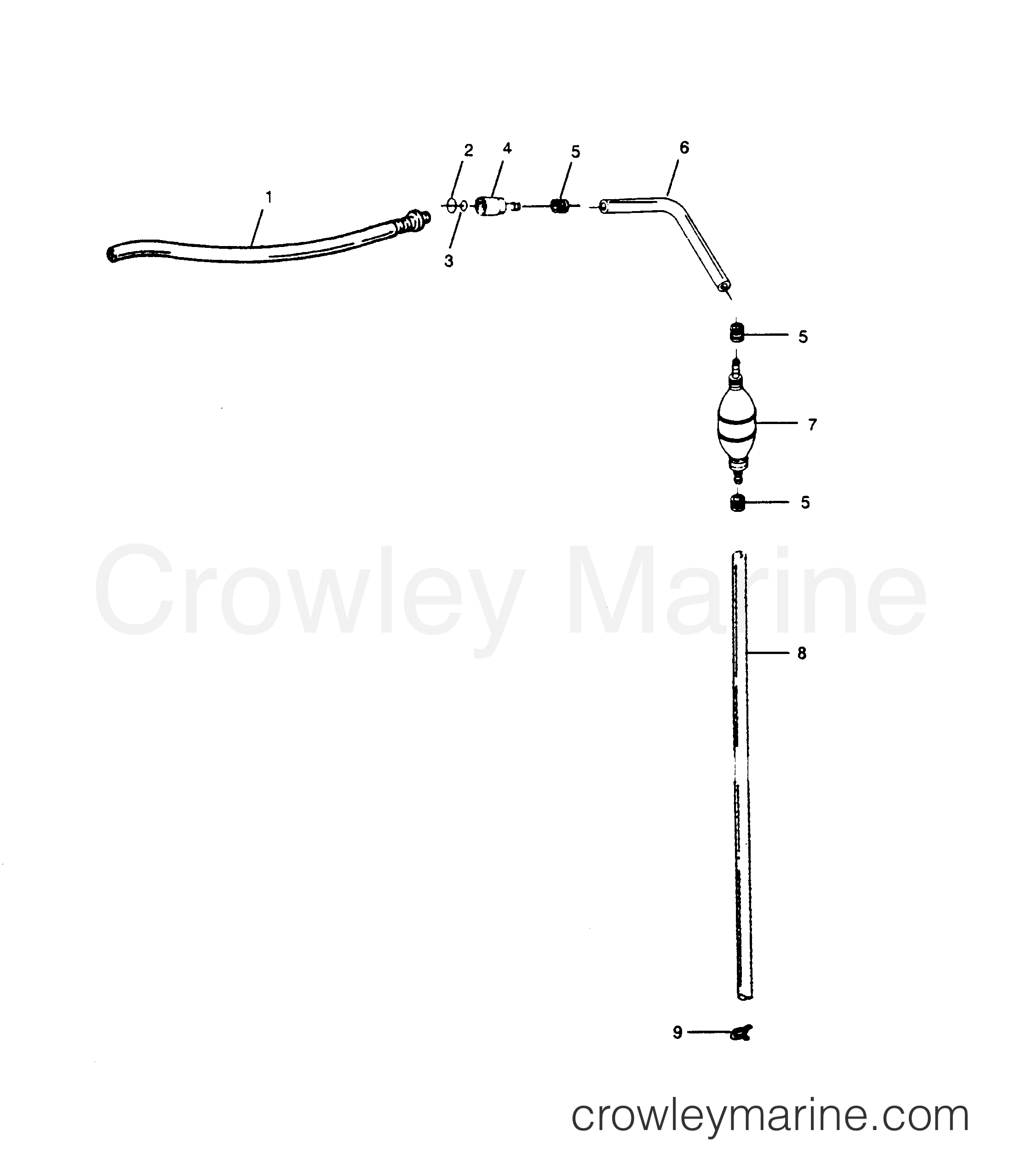1990 Outboard 90 - 908F90B [Force] - FUEL LINE