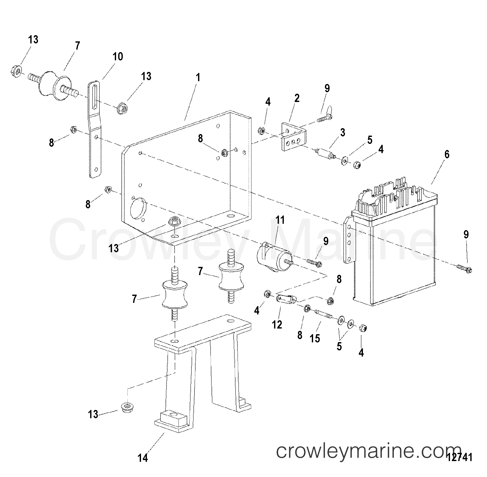 1998 Inboard Engine 642D [D-TRONIC] - 3C784BDLD - CONTROL UNIT AND BRACKET