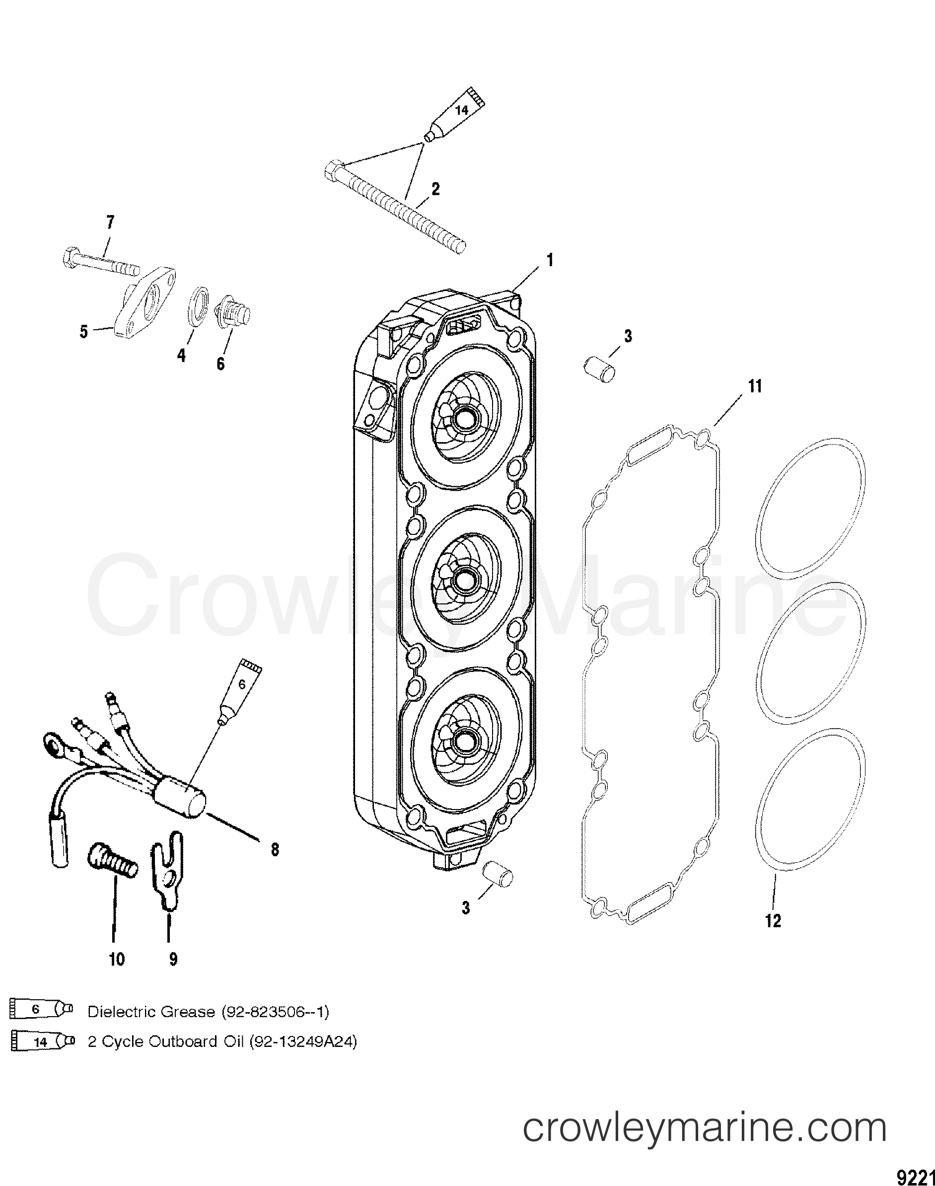 2000 Outboard 115DFI [EXLPTO] - 7115483JD - CYLINDER HEAD
