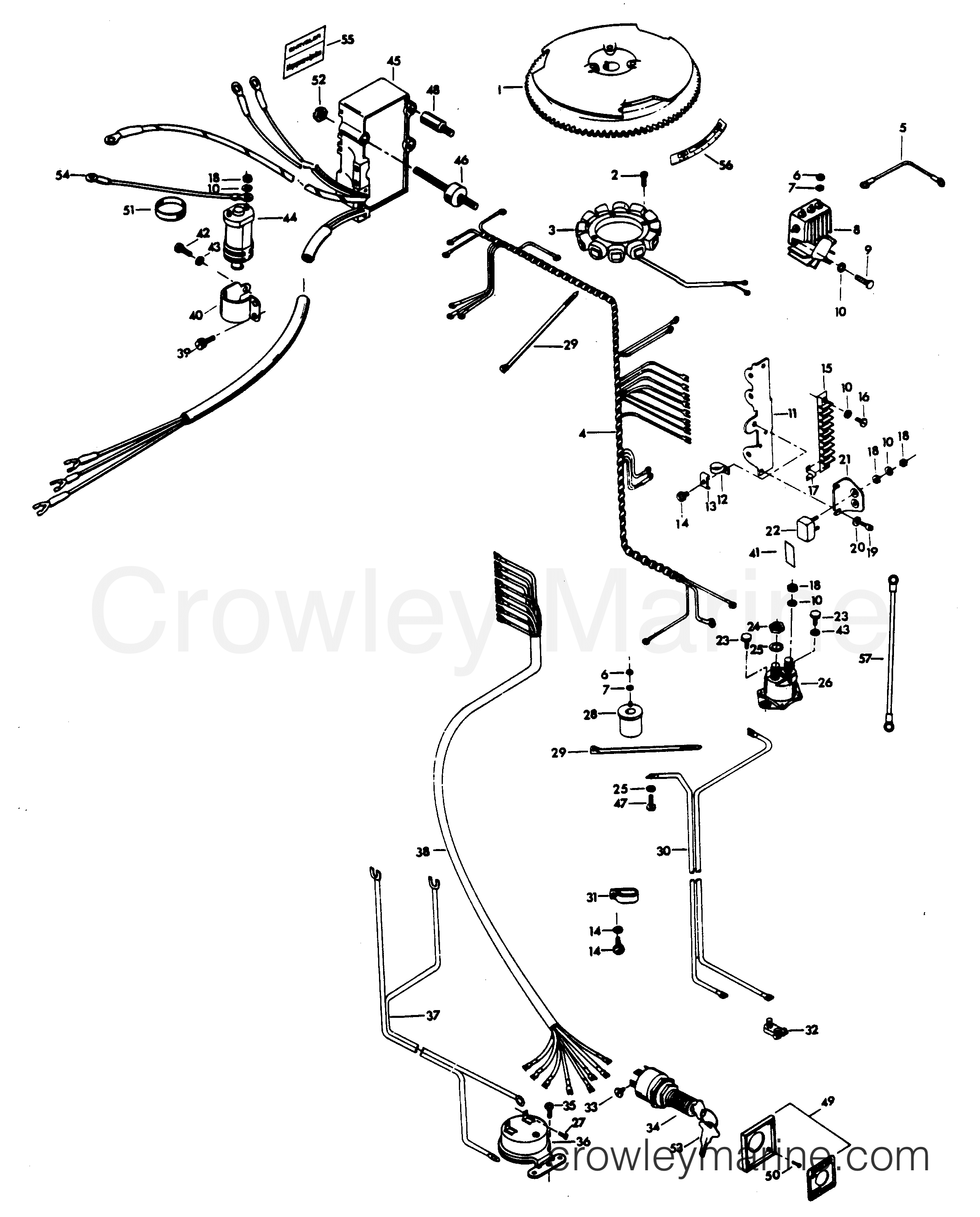 1979 Outboard 140 - H1409H79B - ELECTRICAL COMPONENTS
