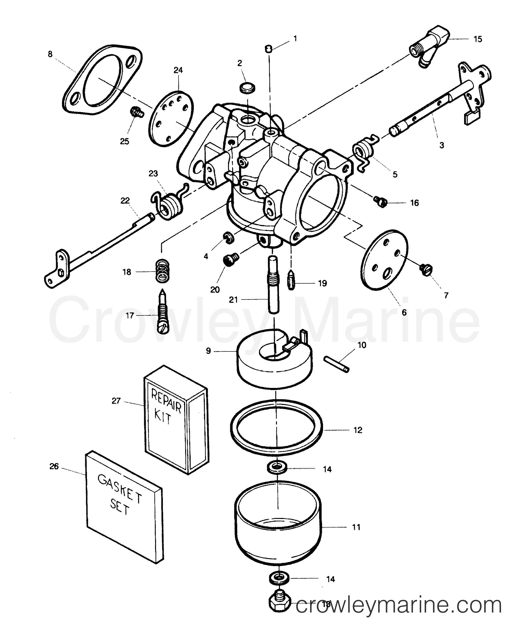 1991 Outboard 90 - 903F91C [Force] - CARBURETOR