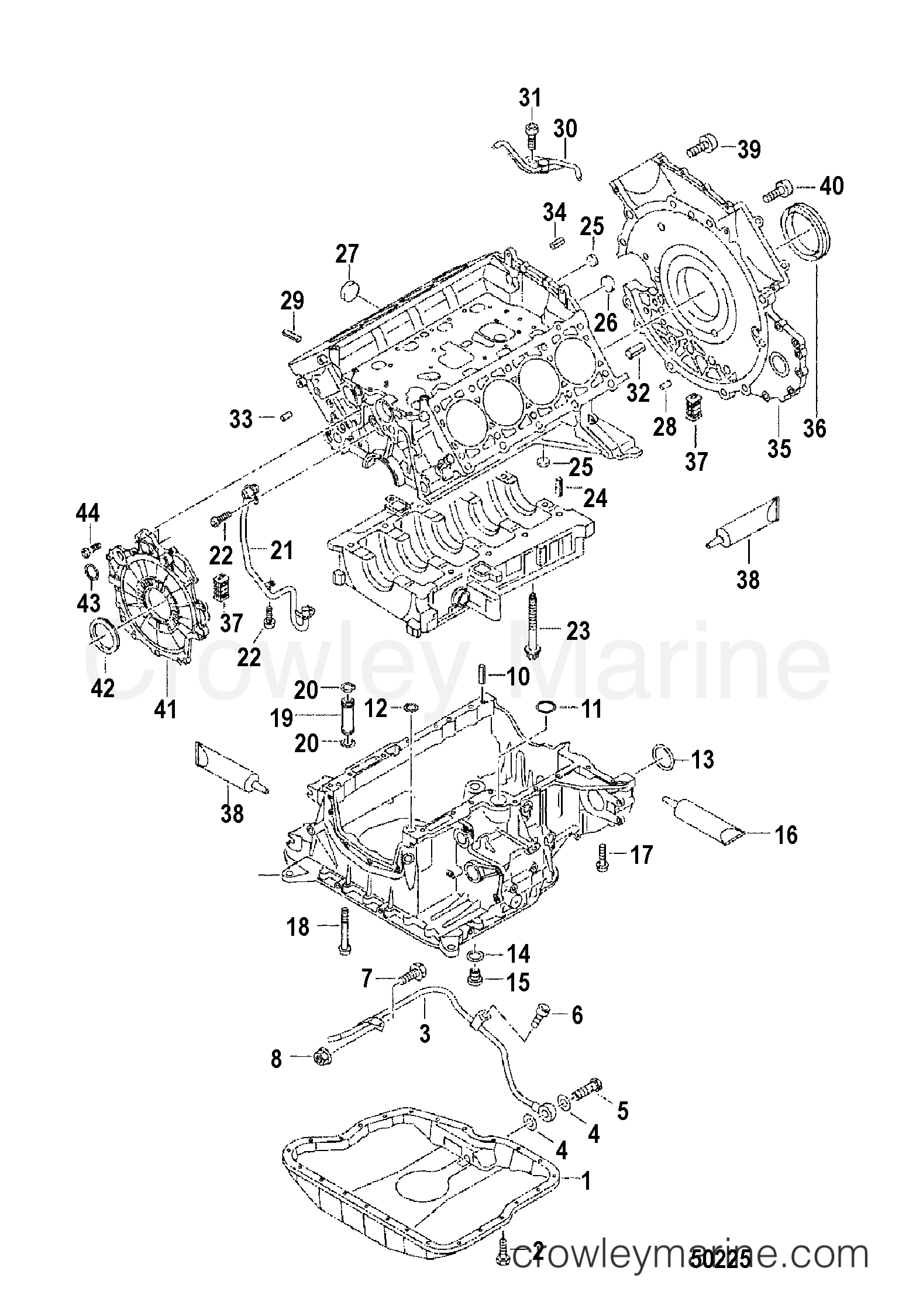2013 Inboard Engine 4.2L TDI - 3D420028D - OIL SUMP