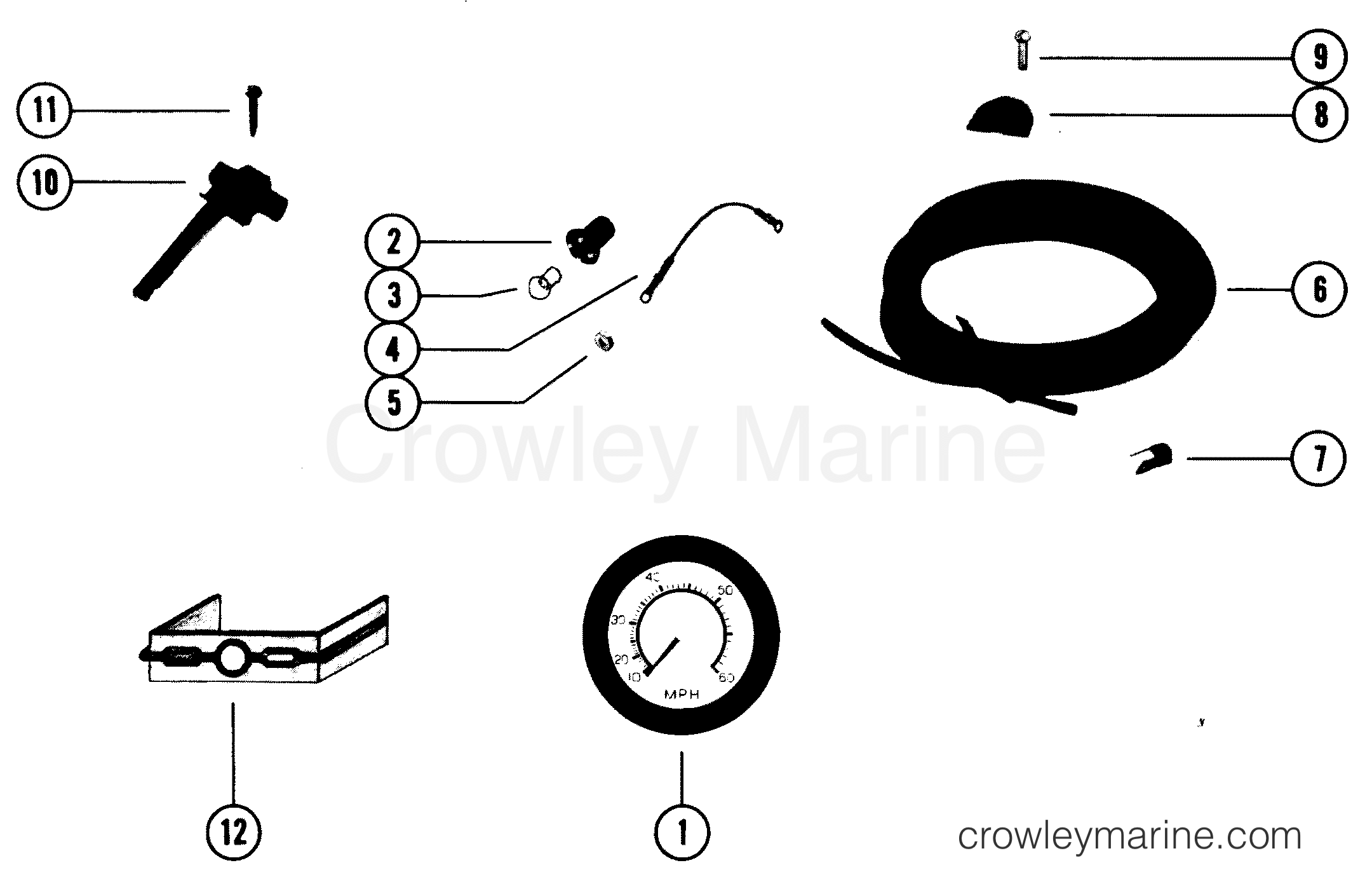 Various Years Rigging Instruments-Gauges and Components - MC INSTRUMENTS (1985 AND BELOW) - SPEEDOMETER KIT