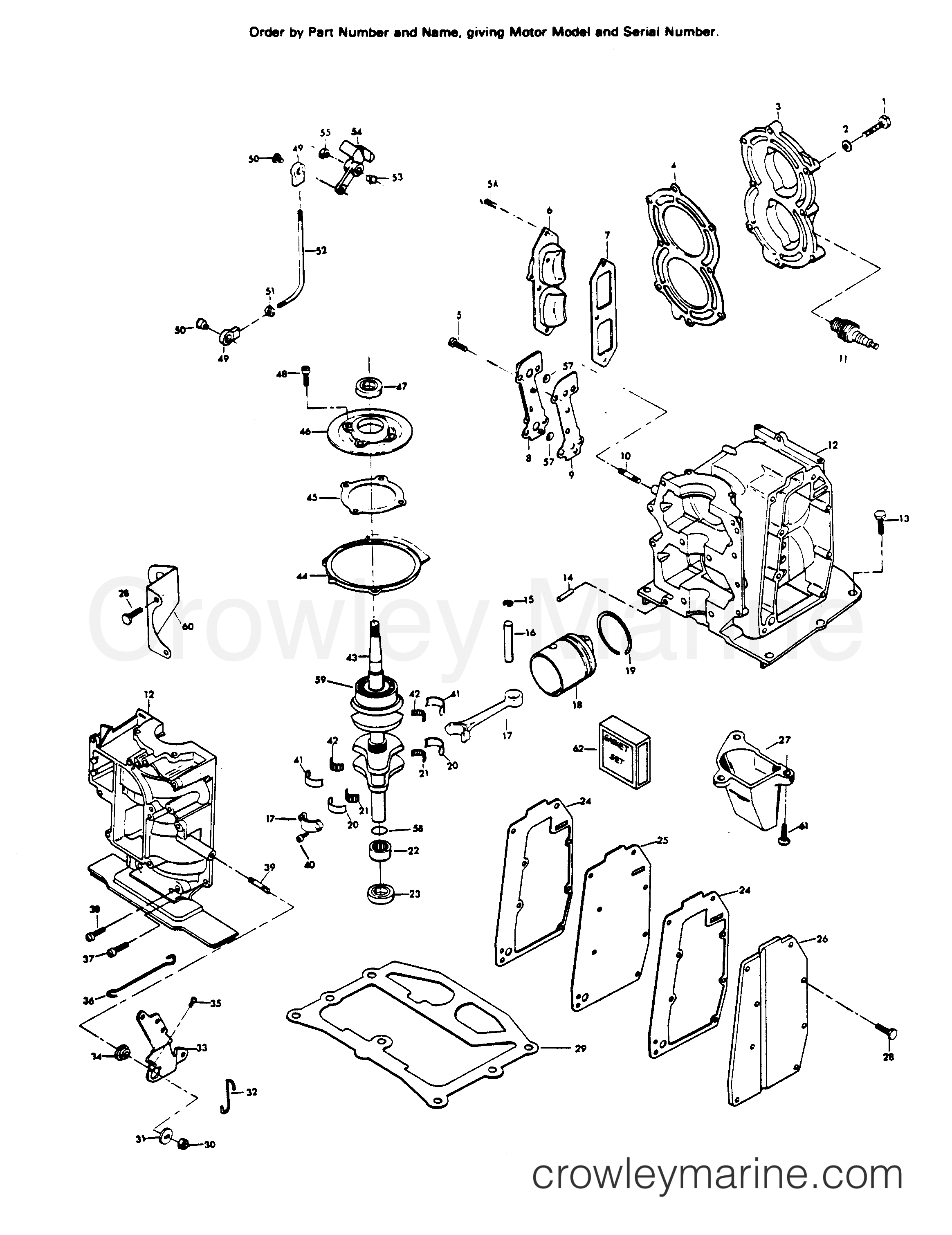 1979 Outboard 12 - H0121H79A - POWER HEAD