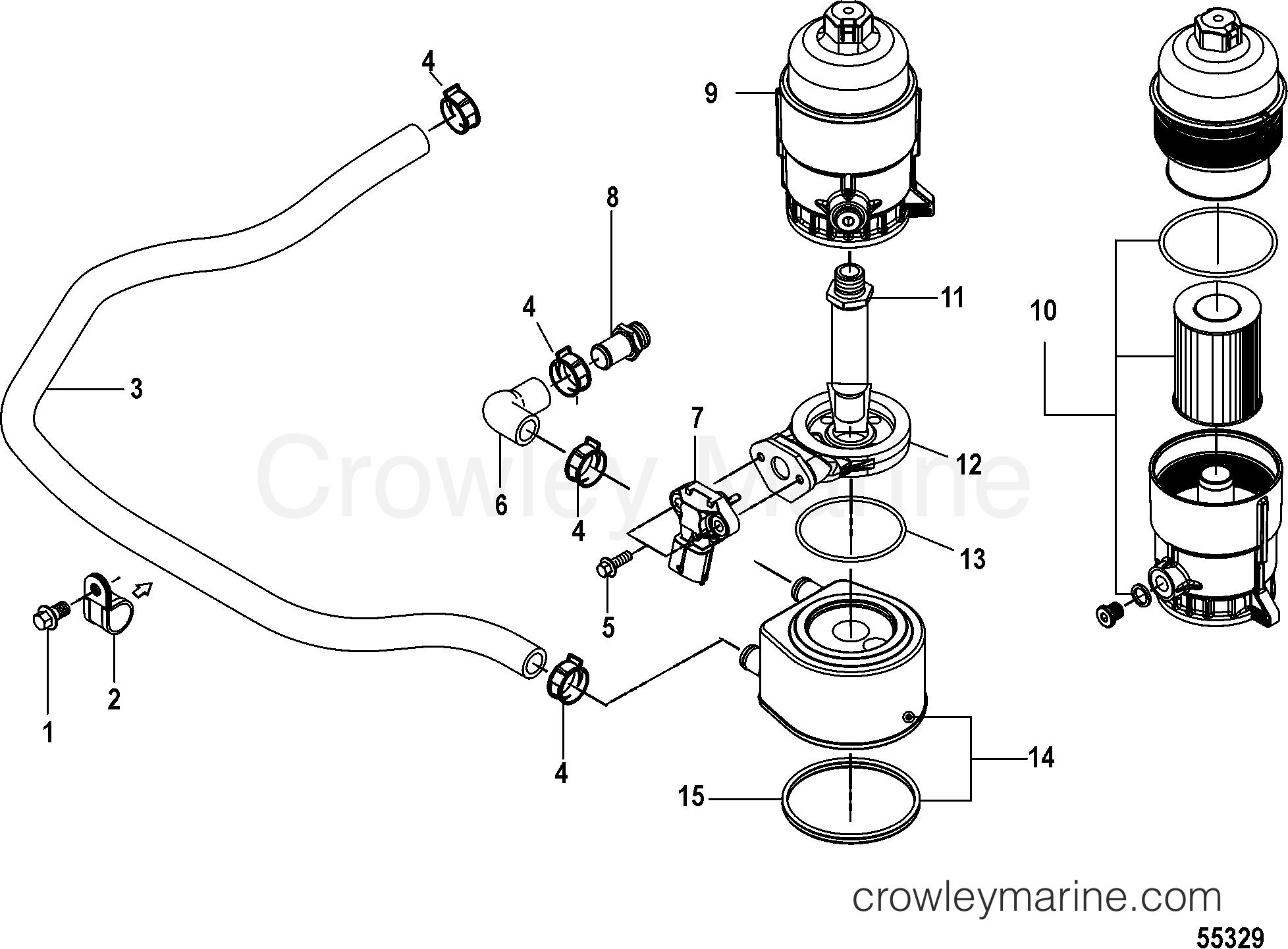 2014 Inboard Engine 2.0L [EI 170] - 30200076U - OIL FILTER ASSEMBLY