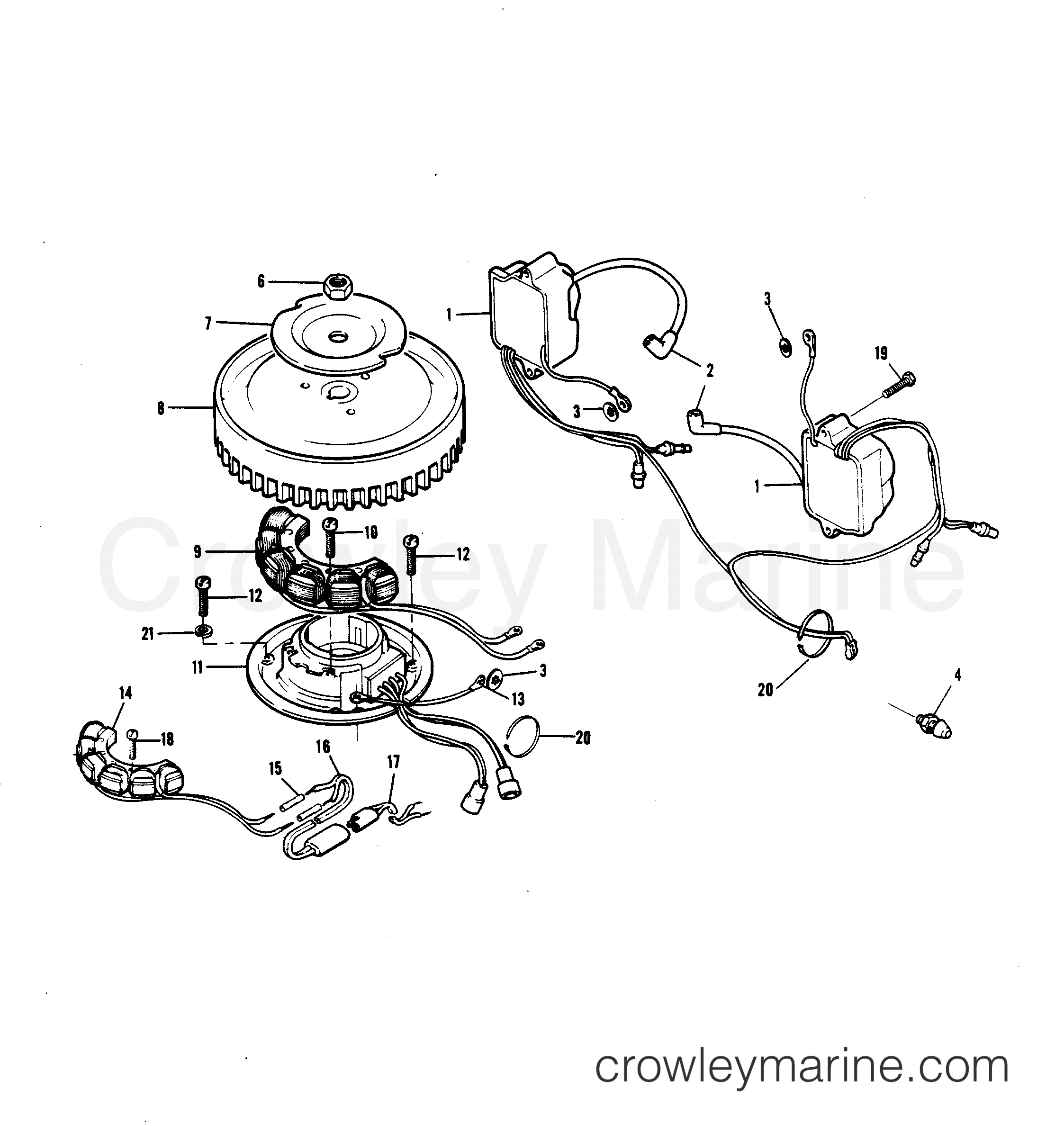 1980 Outboard 6 - 60B0D - ELECTRICAL COMPONENTS