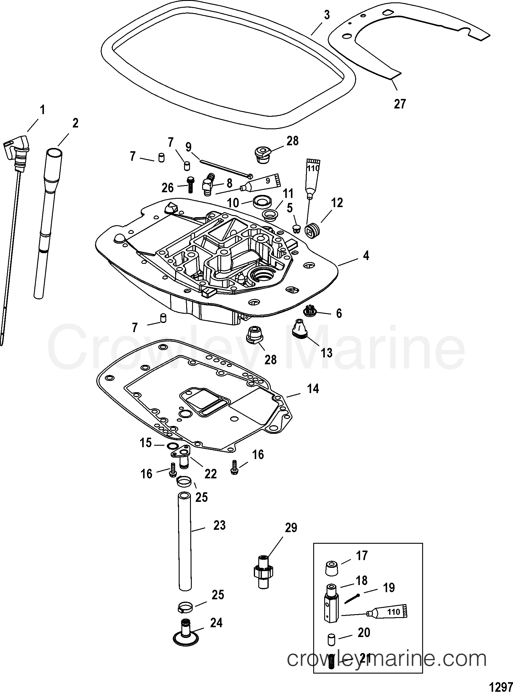 2003 Outboard 30 [ELH 4] - 7F30311MD - ADAPTOR PLATE