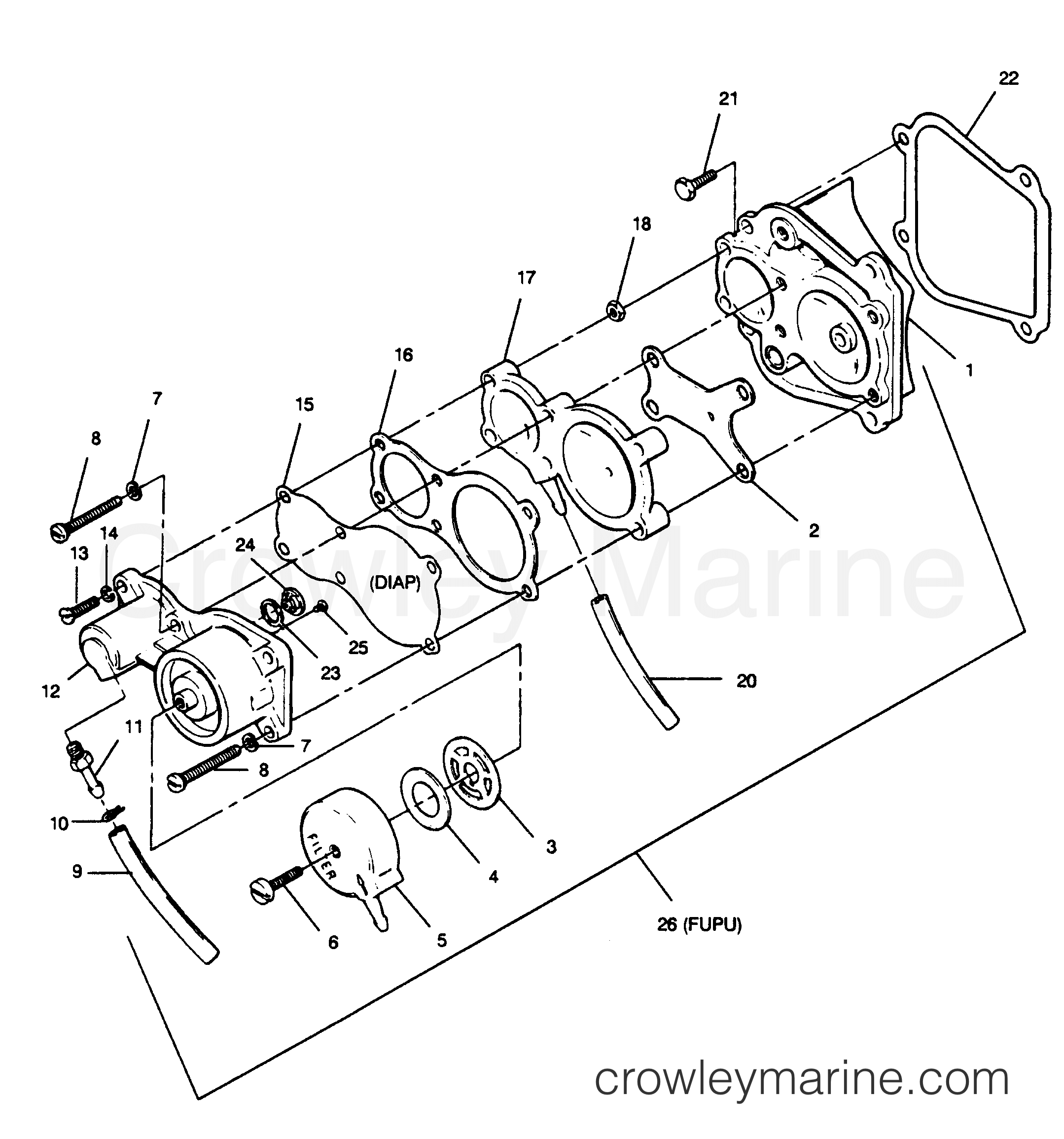 1989 Outboard 85 - H0856G89E [E] - FUEL PUMP