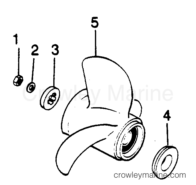 1988 Outboard 85 - 856X8B [Force] - FLARED HUB PROPS