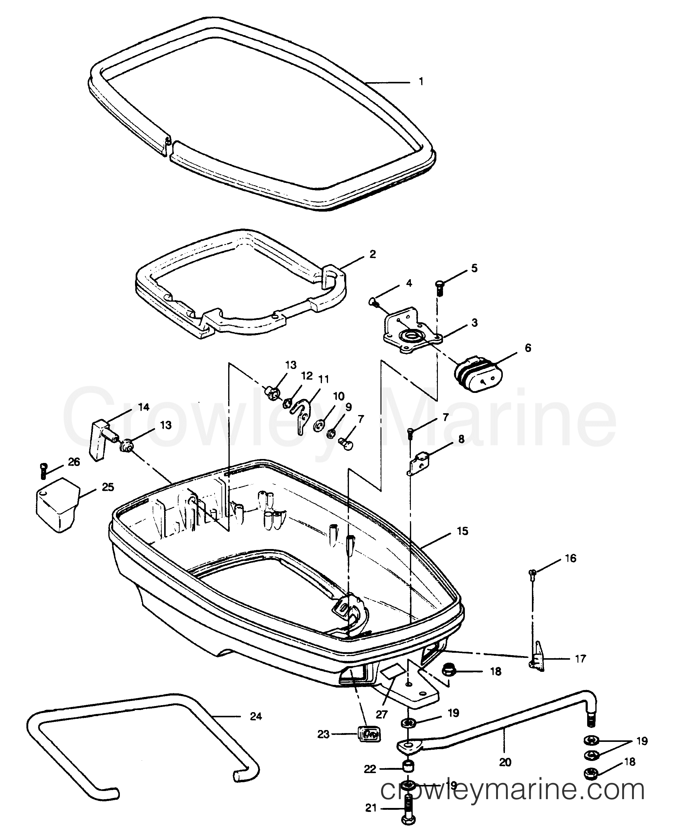 1990 Outboard 50 - 507F90B [Force] - SUPPORT PLATE