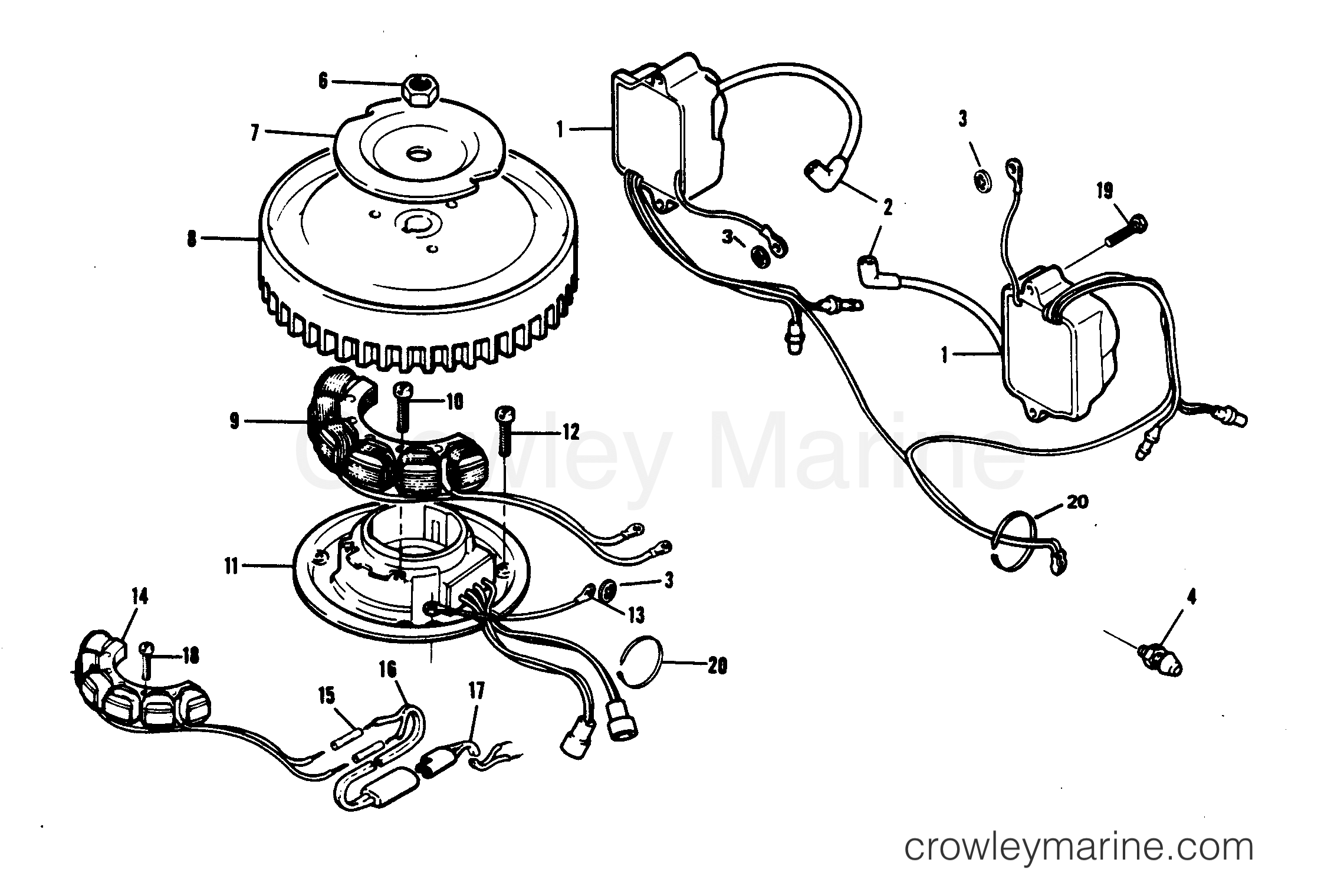 1979 Outboard 6 - H0062H79K [K] - ELECTRICAL COMPONENTS