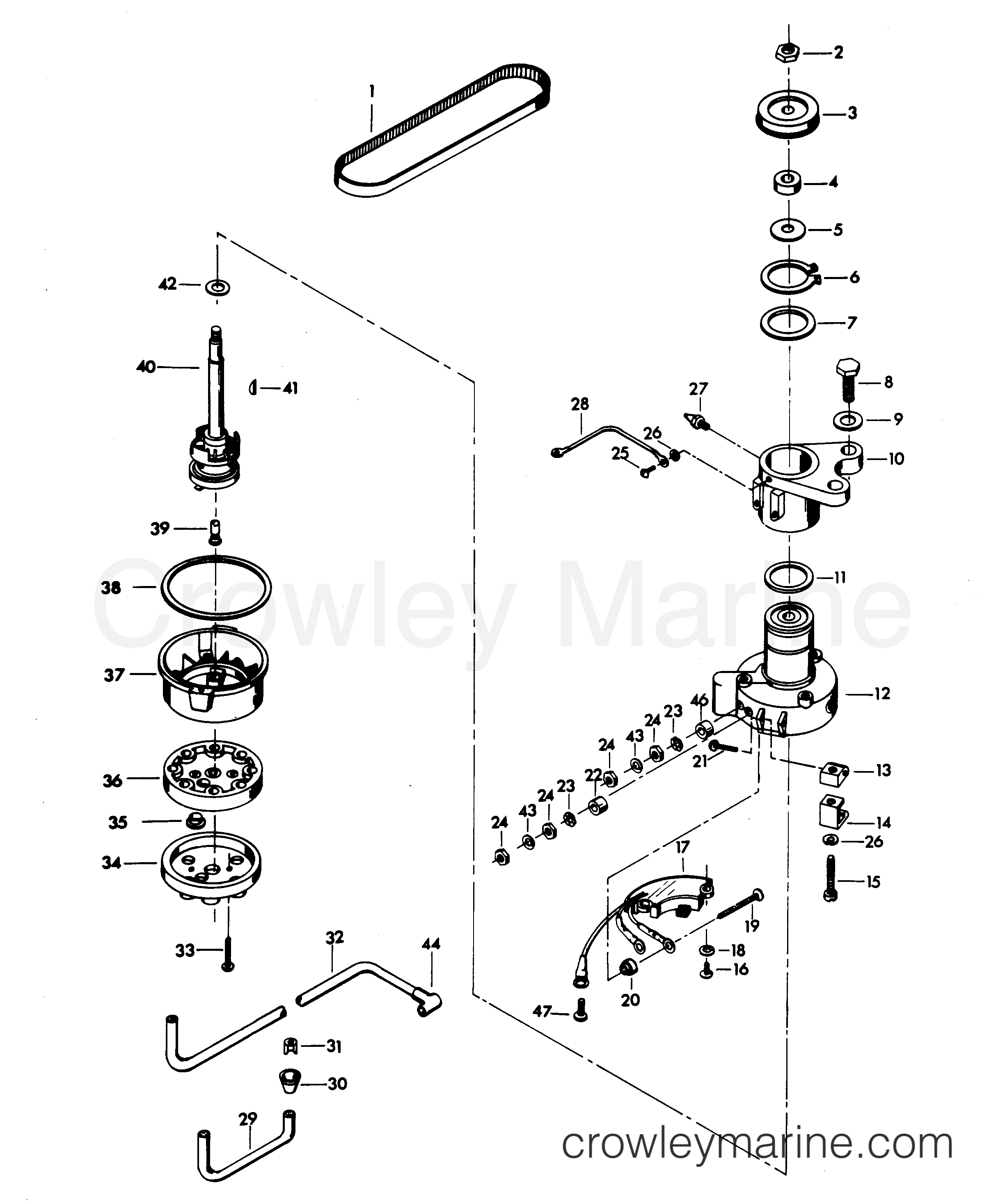 1979 Outboard 140 - 0P1405H9A - DISTRIBUTOR