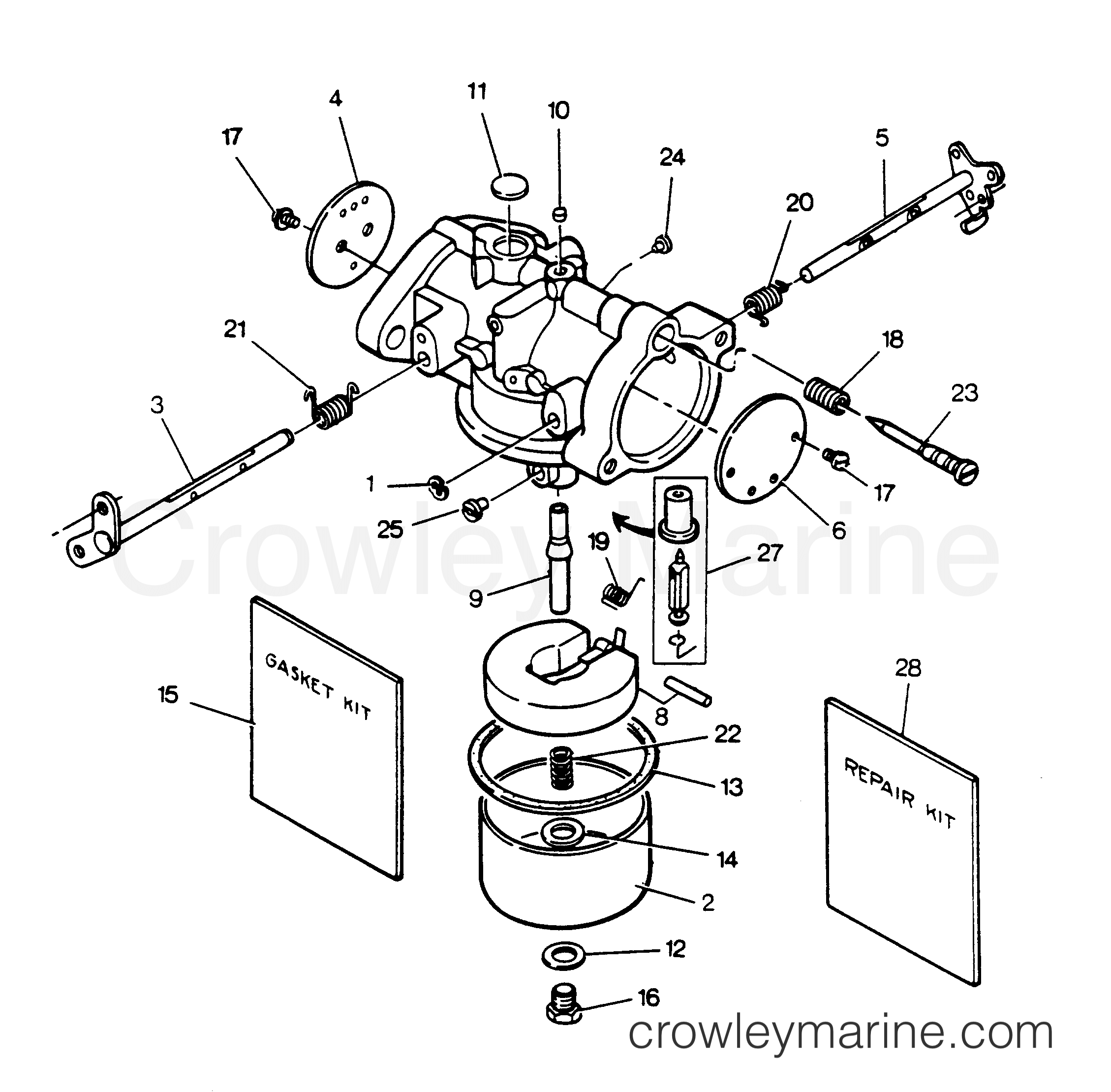 1988 Outboard 85 - 856X8B [Force] - CARBURETOR