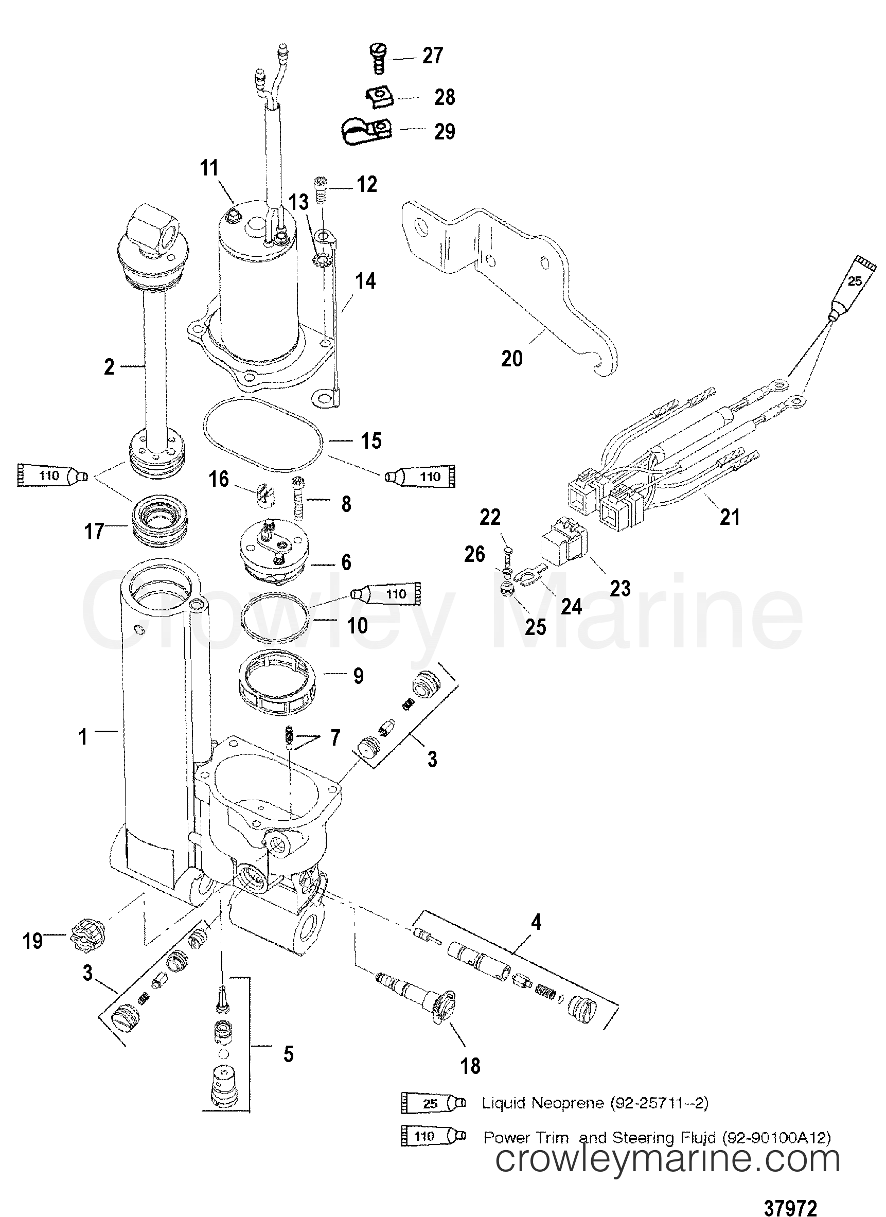1997 Outboard 40 [ELO] - 7043312FD - POWER TRIM
