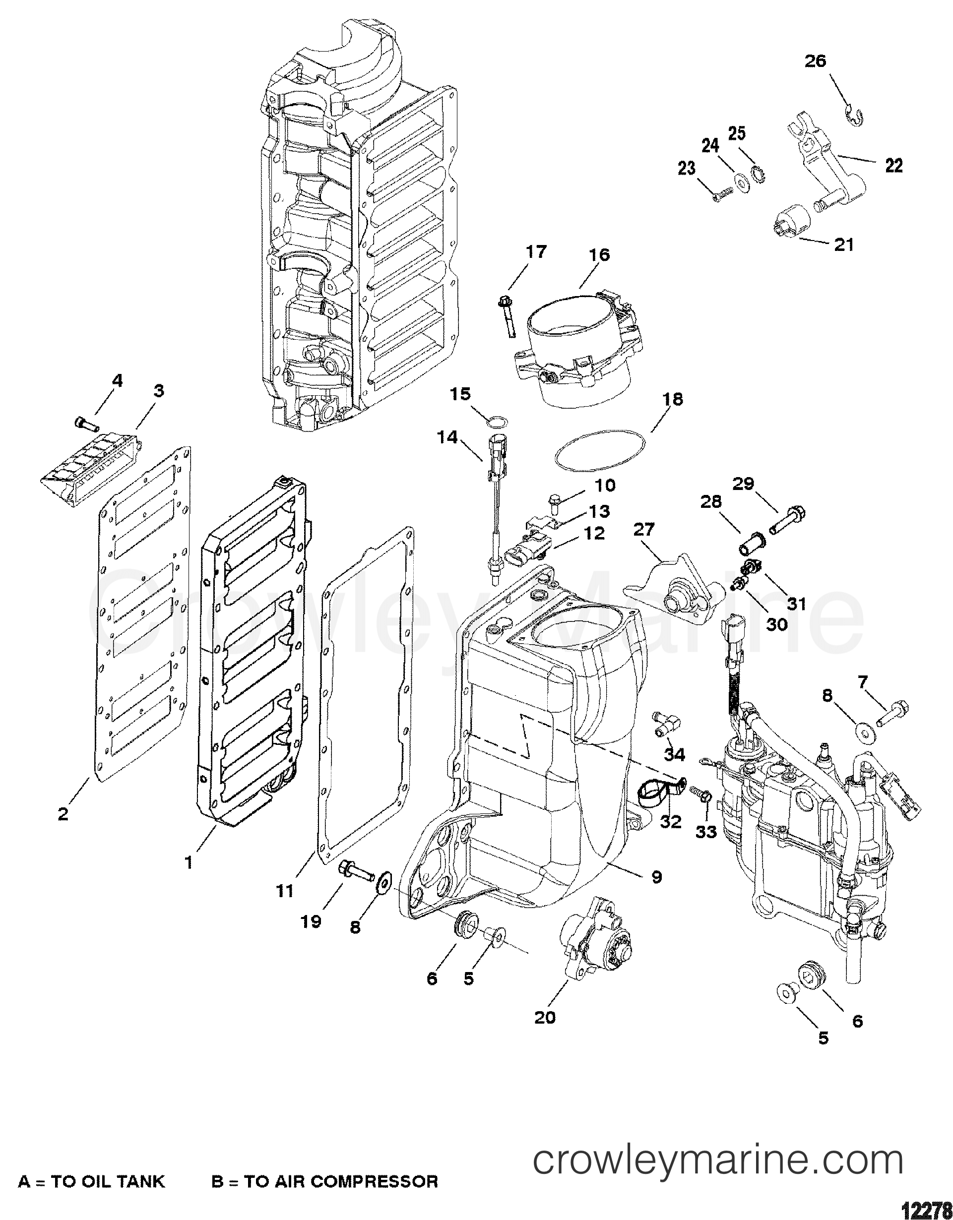 AIR HANDLER COMPONENTS 2000 Outboard 225DFI [CXL SW] 12254840D