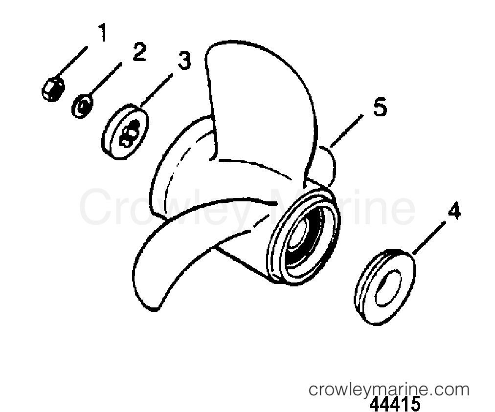 1990 Outboard 90 - H0906A90A [A] - FLARED HUB PROPELLER