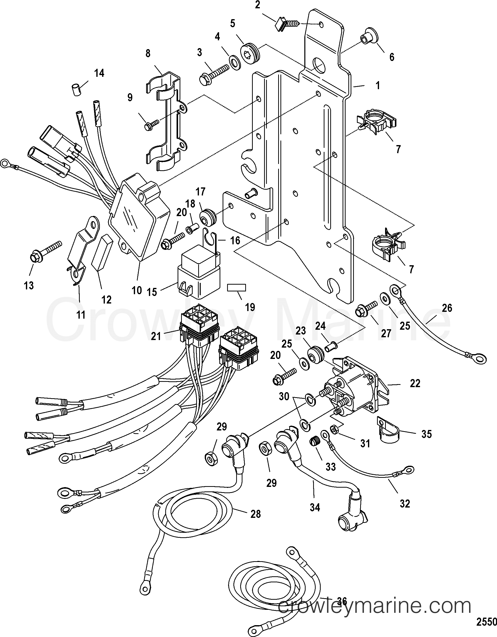 2005 Outboard 200 [L CARB] - 7200412TD - SOLENOID MOUNTING