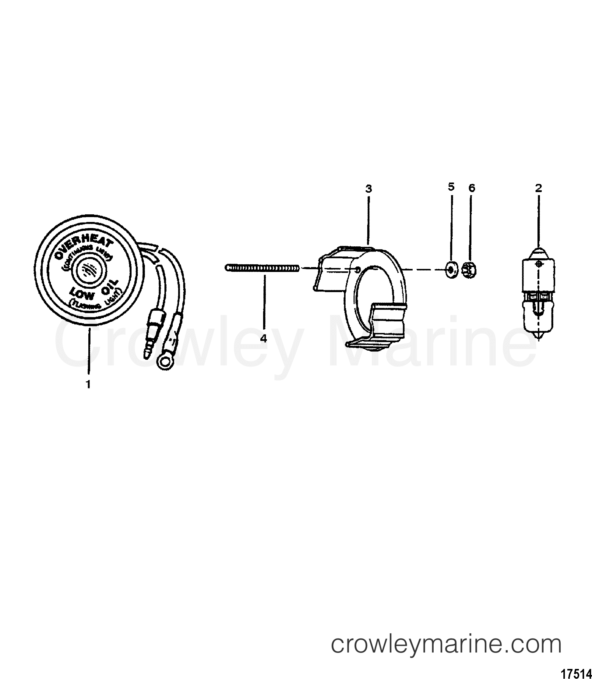 Serial Range Outboard 175 PROXS (2.5L) - 1B516339 & Up - VISUAL WARNING KIT, 17334A2