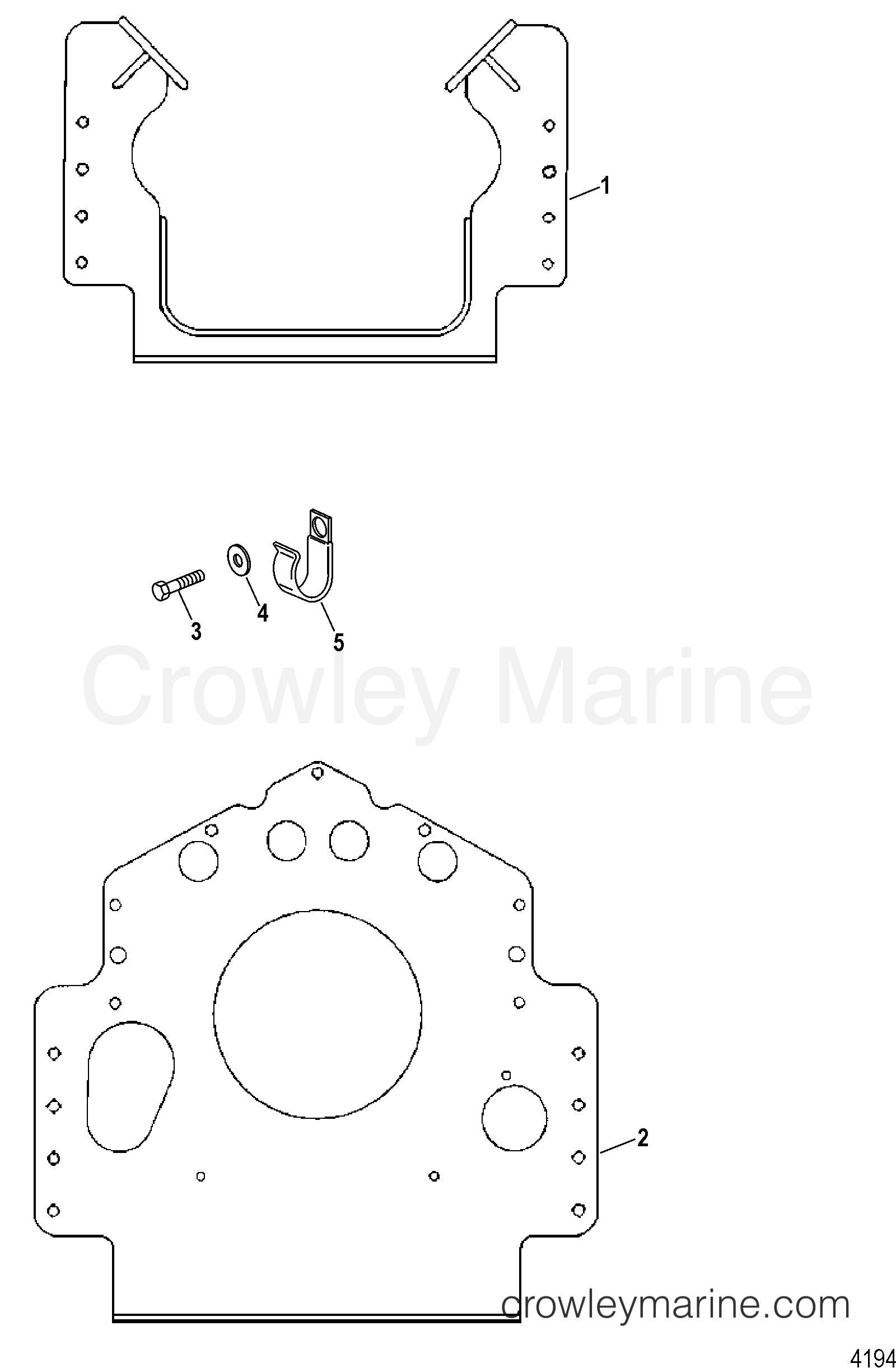 MOUNT PLATES 2001 Mercruiser Race Sterndrive 900SC [VI DRYSUMP