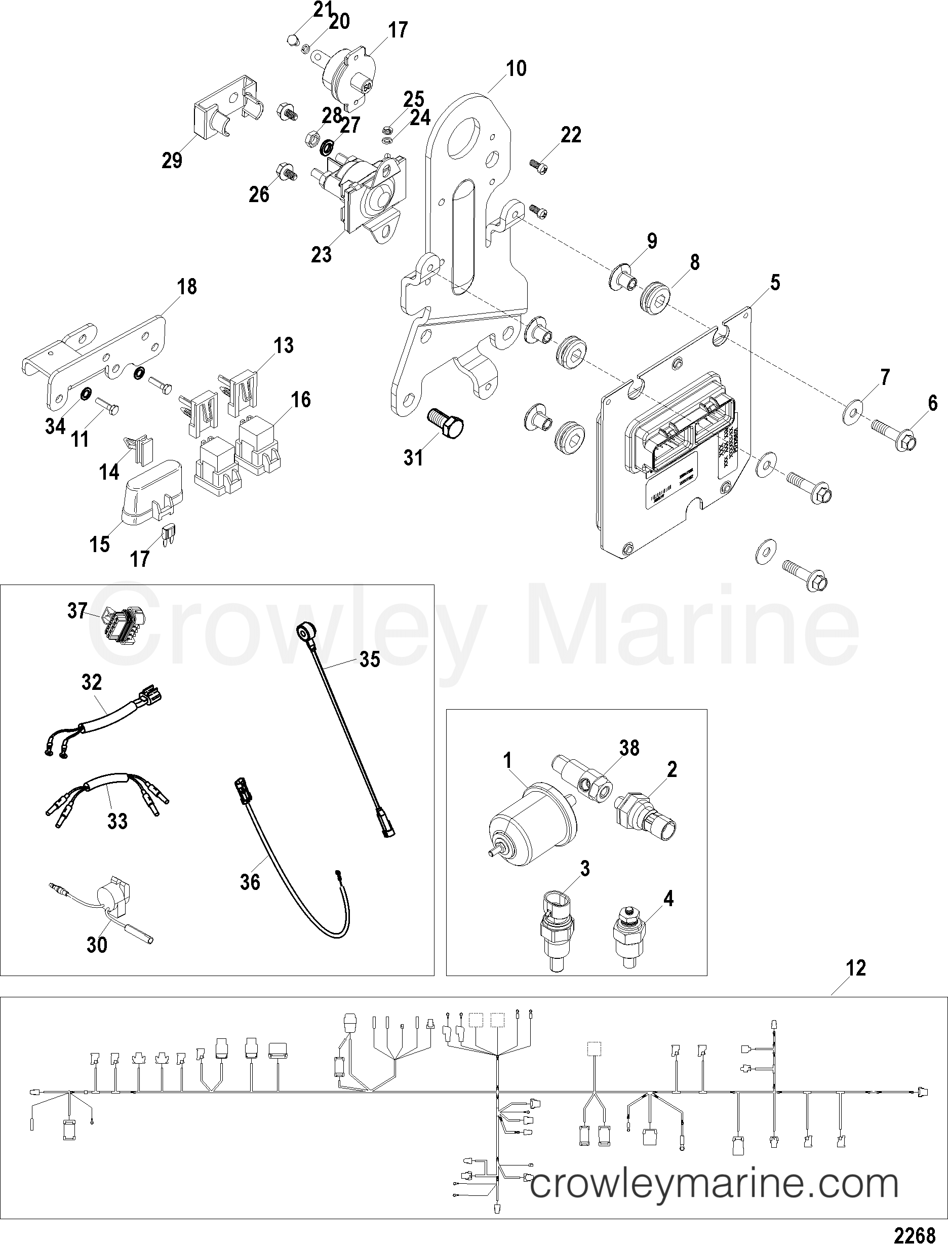 1998 Inboard Engine 6.2L [BLK SCORP] - 30620244S - ELECTRICAL COMPONENTS