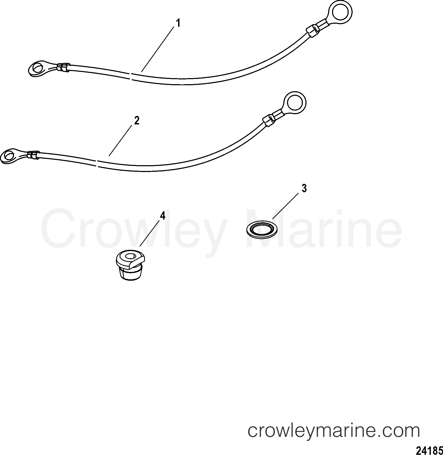 Serial Range Outboard 200 PRO VERADO (4-STROKE)(6 CYL.) - 2B034840 & Up - GROUND CABLE KIT(899712A01)