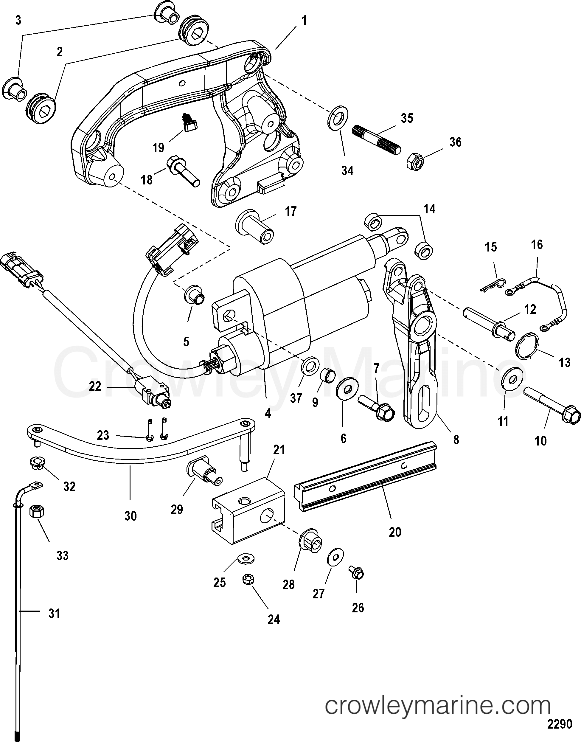 2003 Outboard 225DFI [CXL DIG SW] - 7225E84MY - SHIFT COMPONENTS