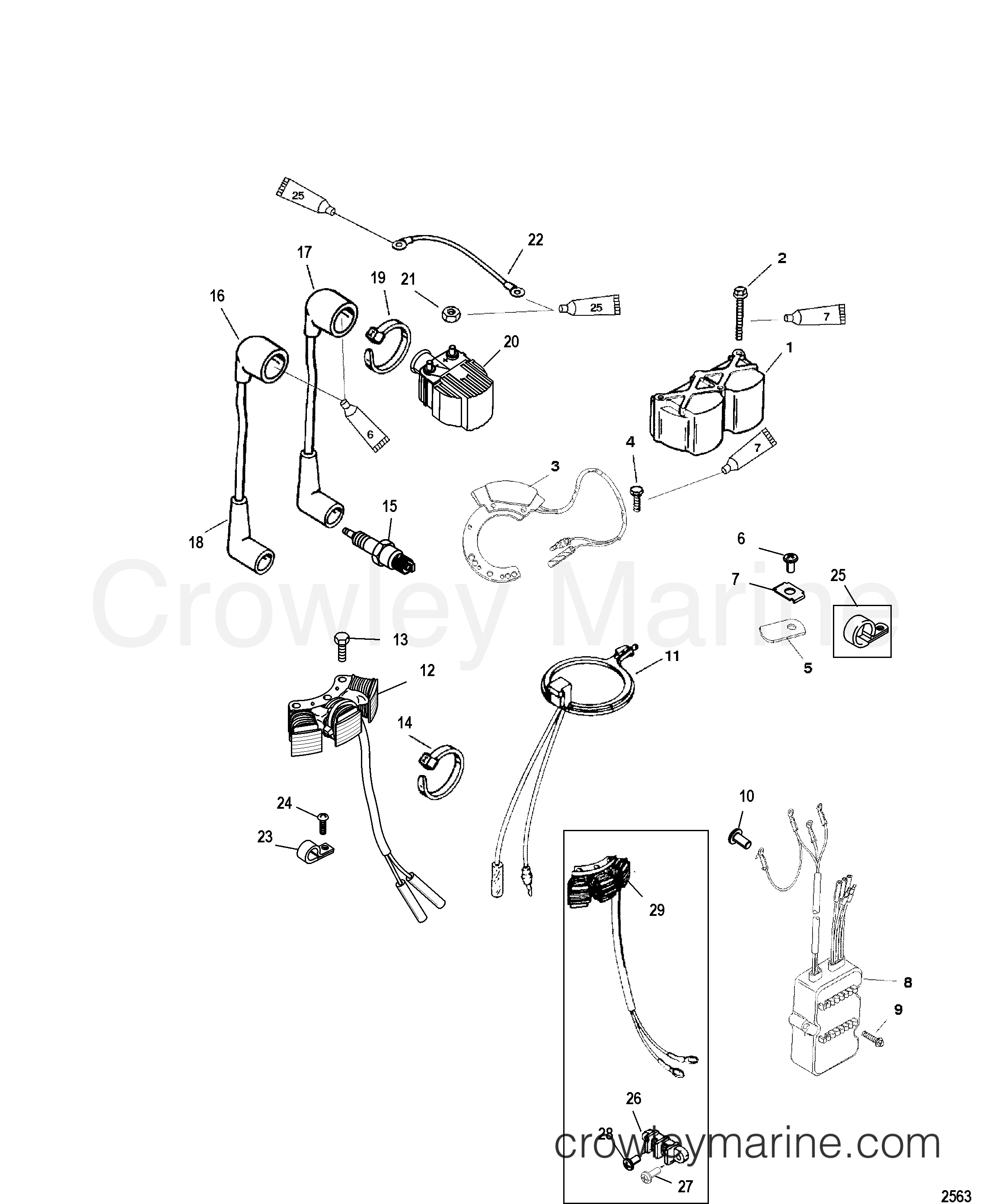 2002 Outboard 25 [JET 20] - 7025271LD - IGNITION/ELECTRICAL COMPONENTS