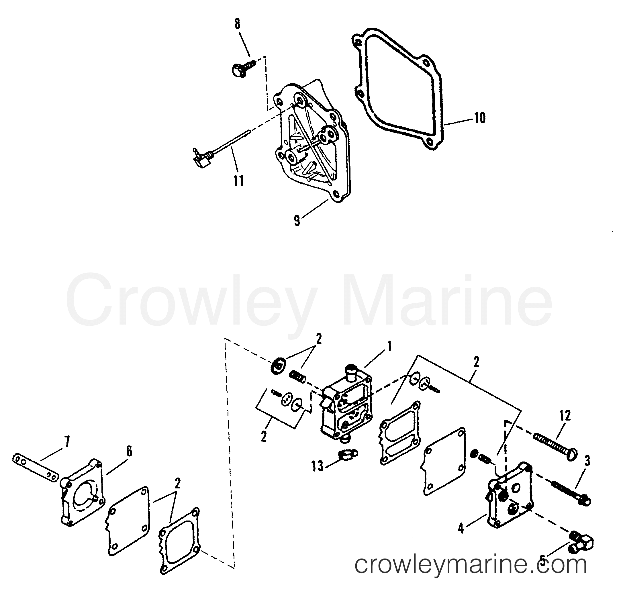Serial Range Outboard 40 [1992-1994] - 1992-C [Force] - FUEL PUMP ASSEMBLY E065372,E093699