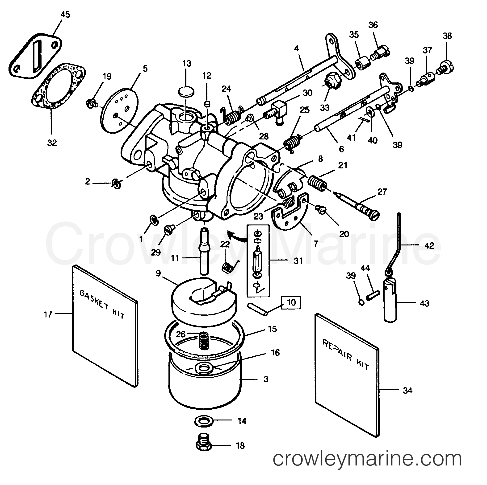 1989 Outboard 25 - 256F9B [Force] - CARBURETOR