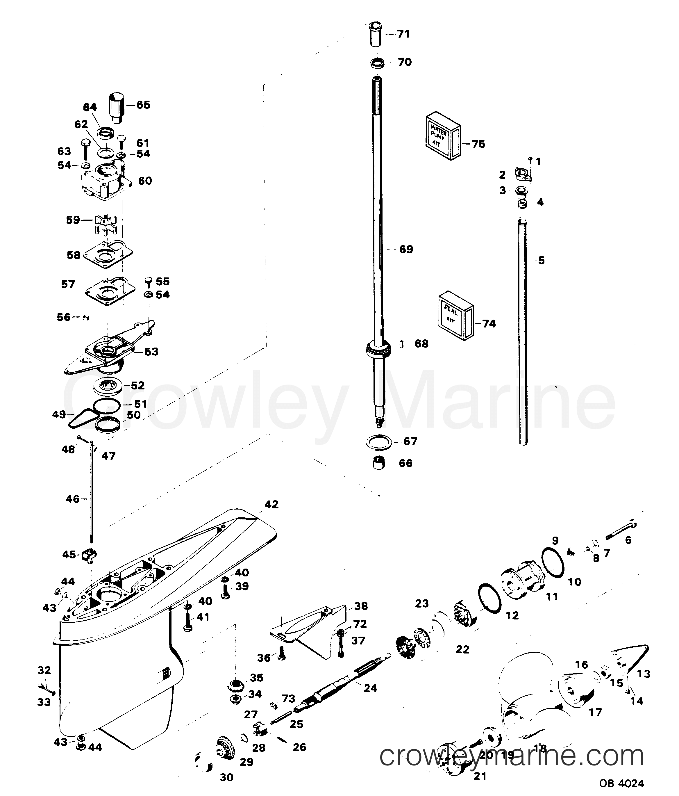 1984 Outboard 85 - 856FC4A [Force] - GEAR HOUSING