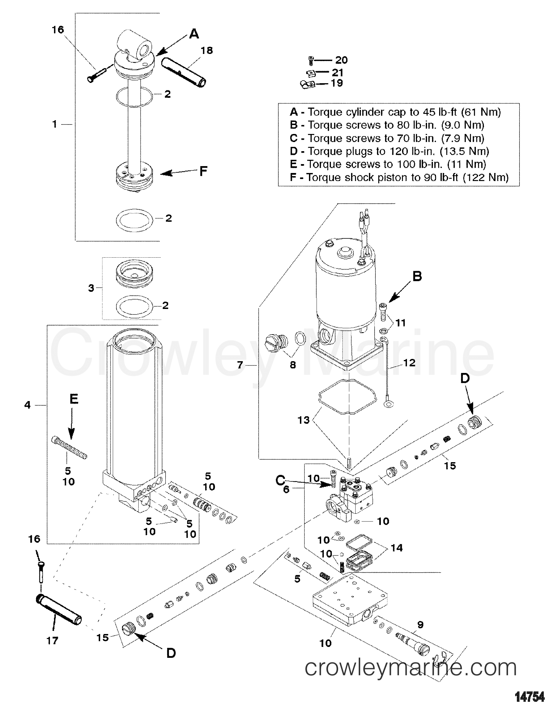2003 Outboard 115EFI [ELPT 4] - 7115F13MD - POWER TRIM COMPONENTS