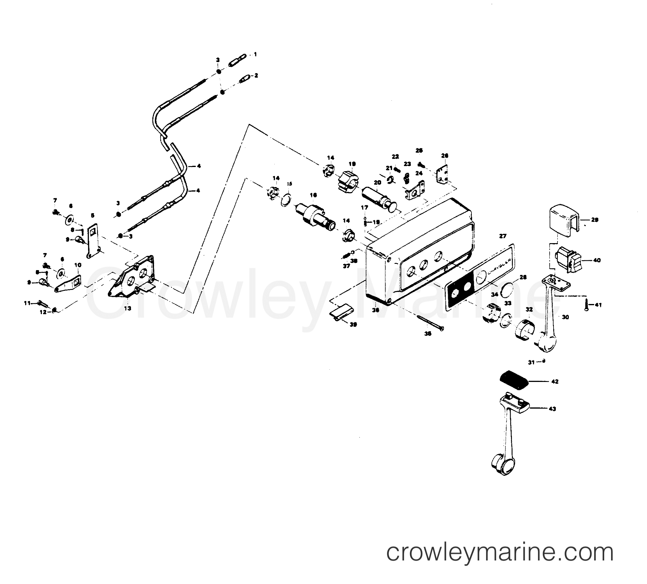 1981 Outboard 75 - H0758B81C - REMOTE CONTROL