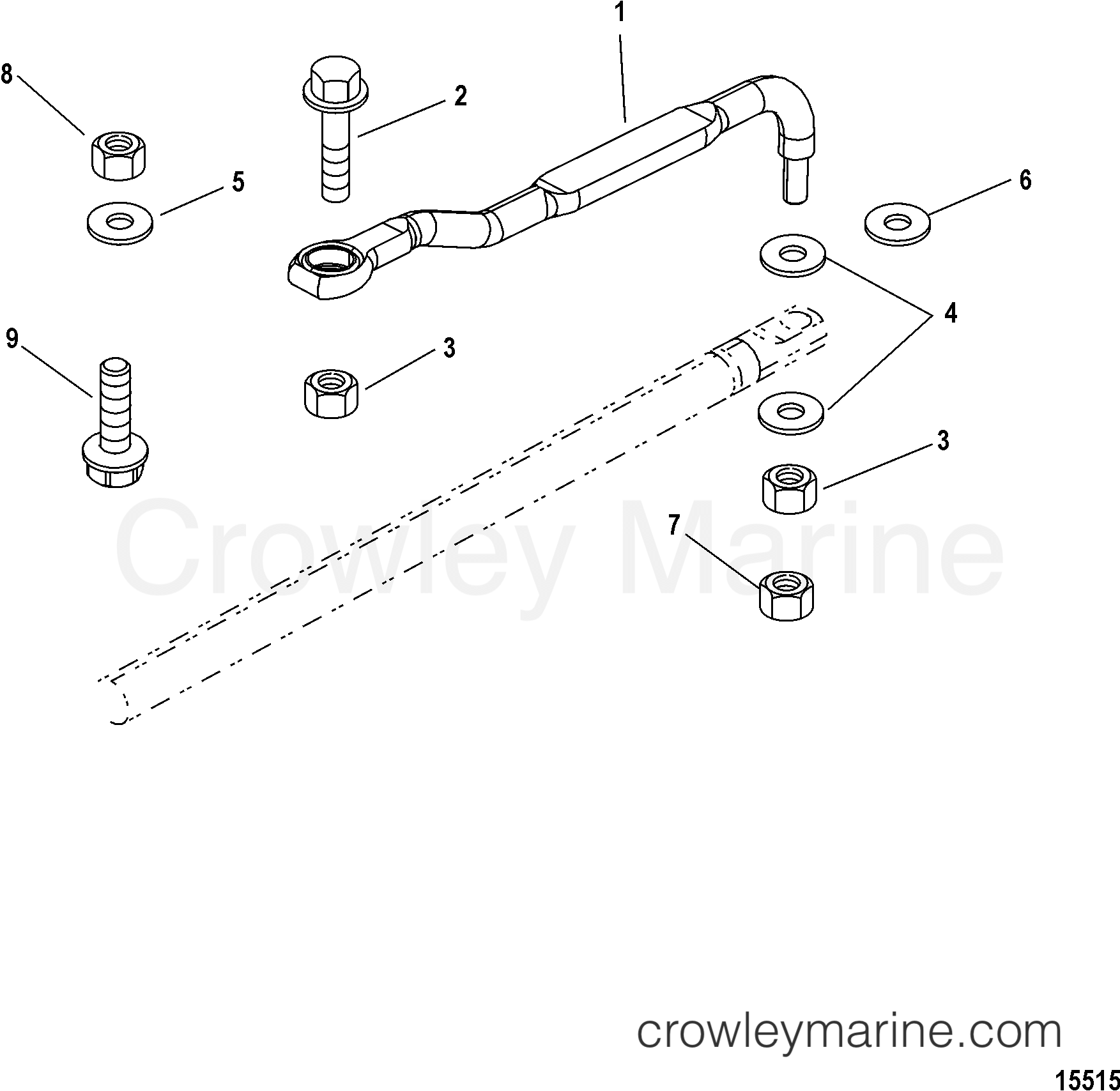 LINK ROD KITSTEERING(889454A02 AND 92876A12) Various Years Rigging