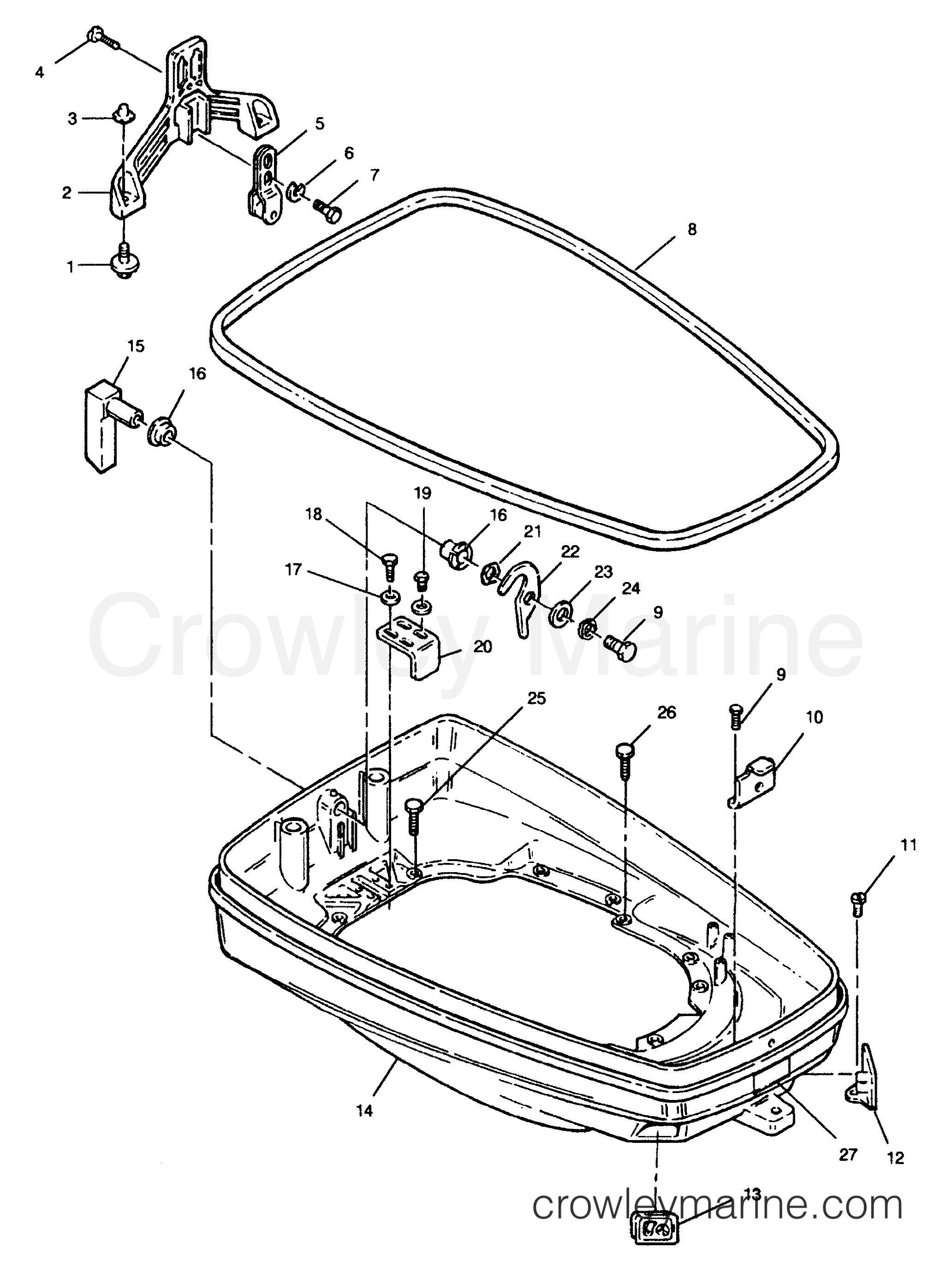 1991 Outboard 90 - 908A91A [Force] - SUPPORT PLATE